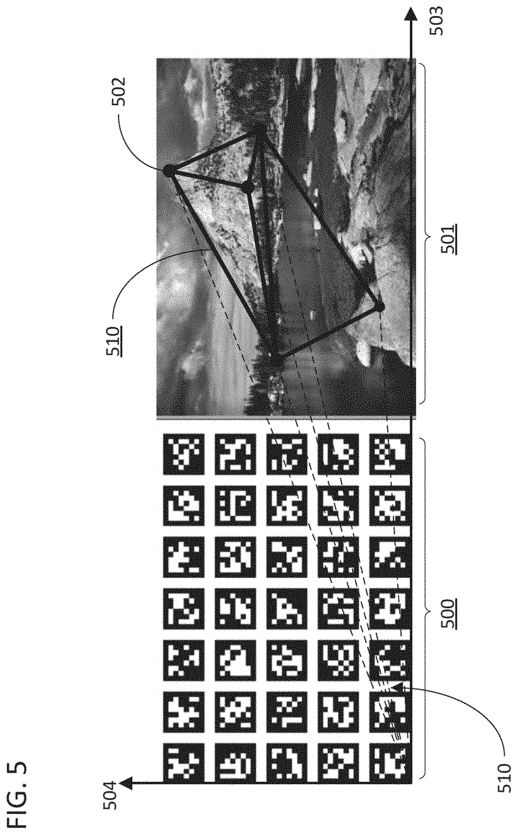Patent US11775788 Figure 5 – Arbitrary visual features as fiducial elements