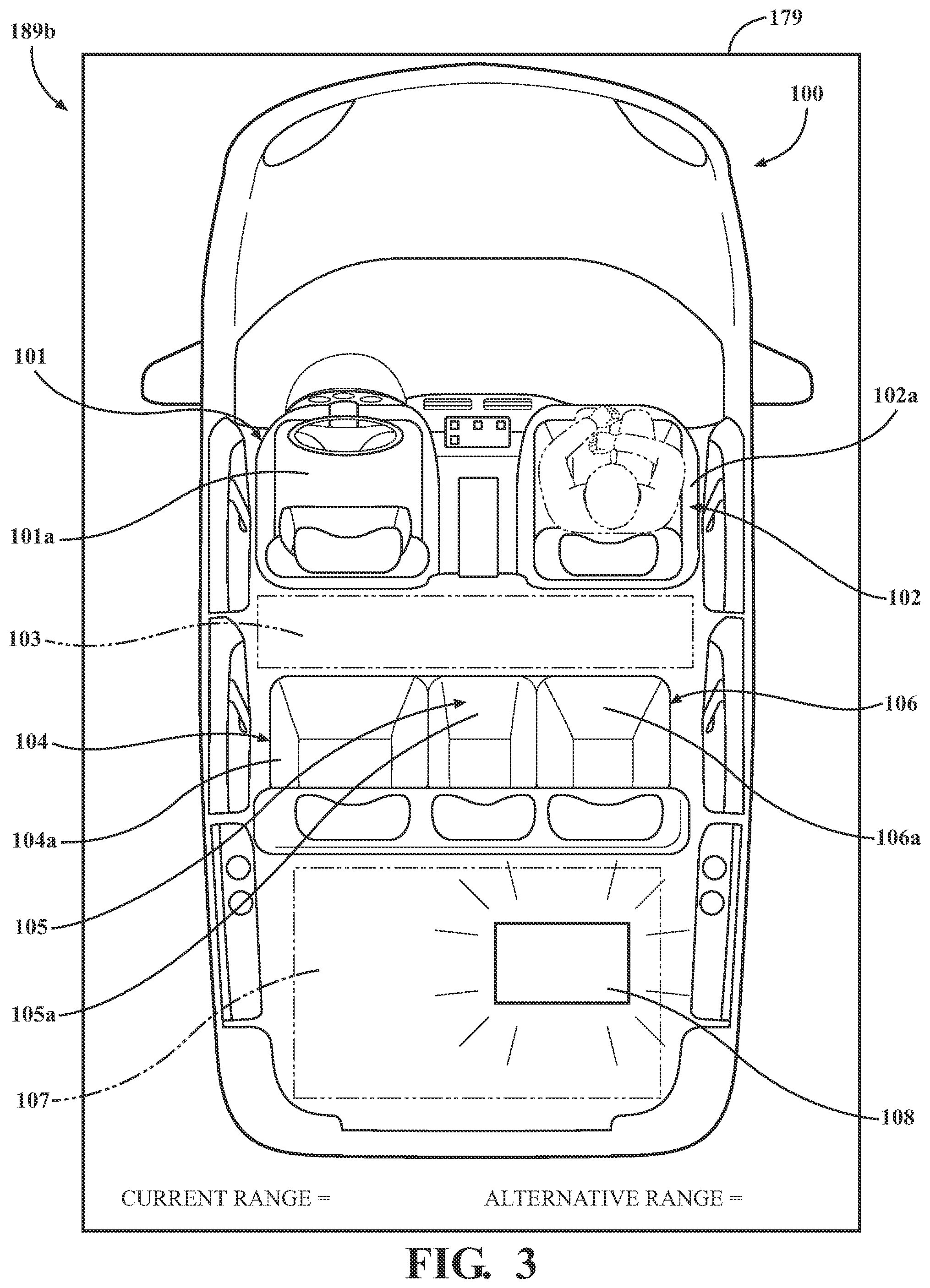 Patent US11775846 Figure 3 – System and method for determining variations in estimated vehicle range