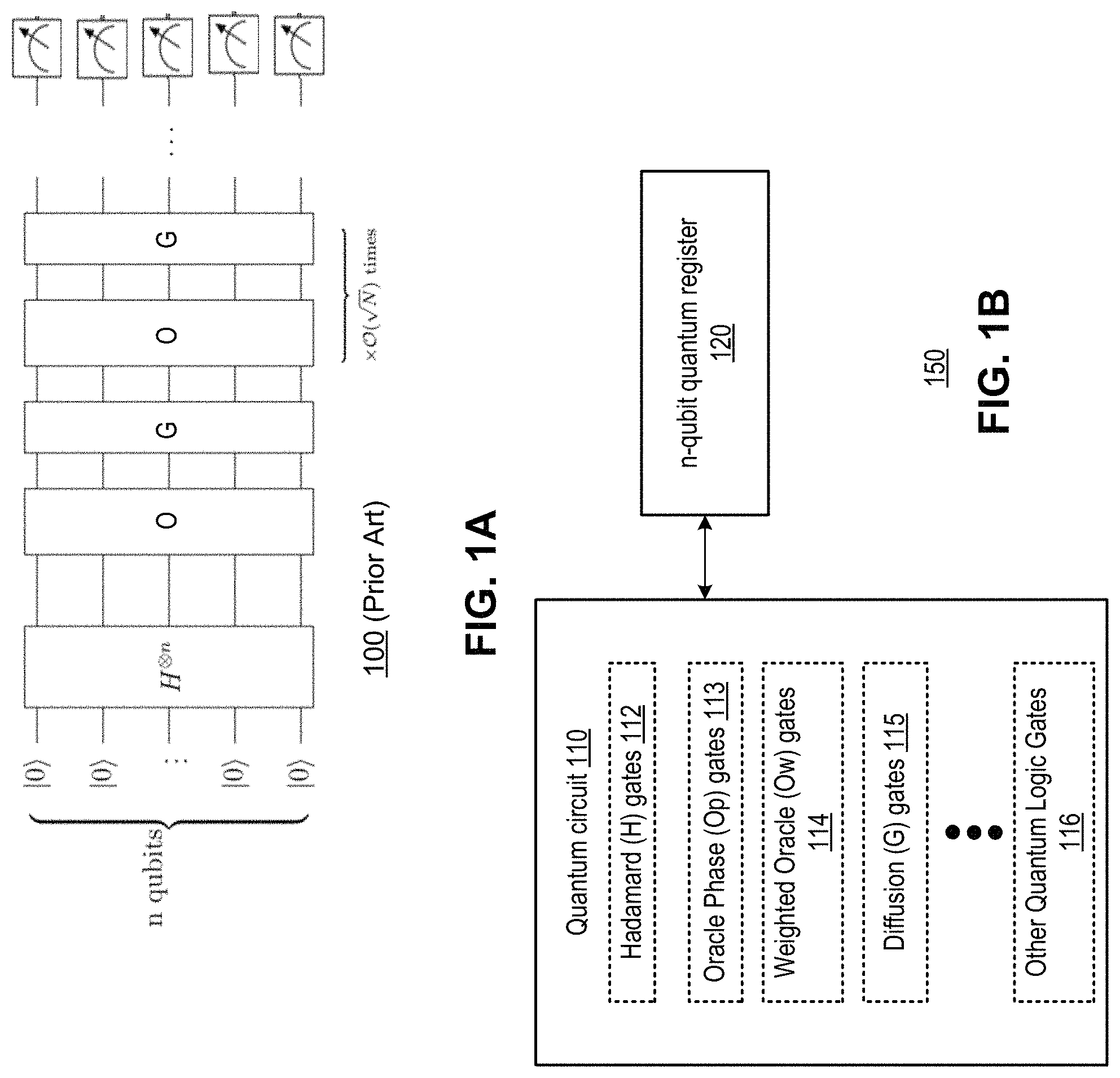 Patent US11775856 Figure 1 – Quantum logic circuit with weights and methods for use therewith