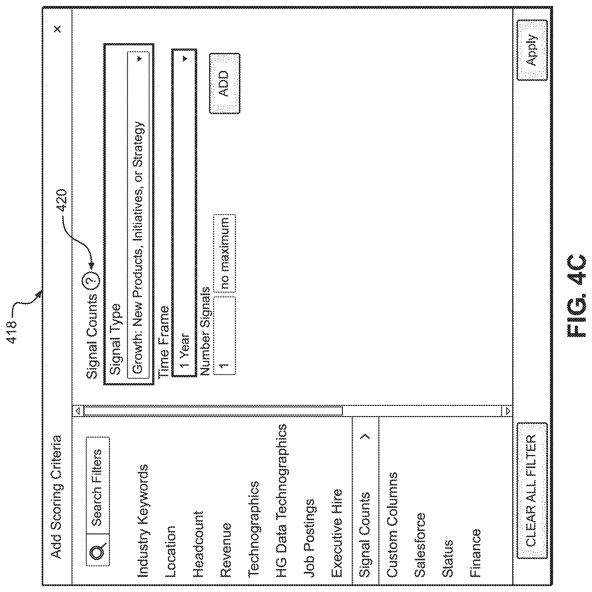 Patent US11775874 Figure 11 – Configurable predictive models for account scoring and signal synchronization