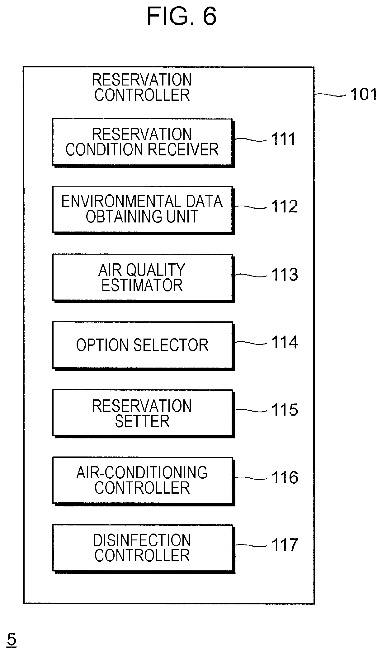 Patent US11775879 Figure 6 – Apparatus, room, management system, and non-transitory computer readable medium