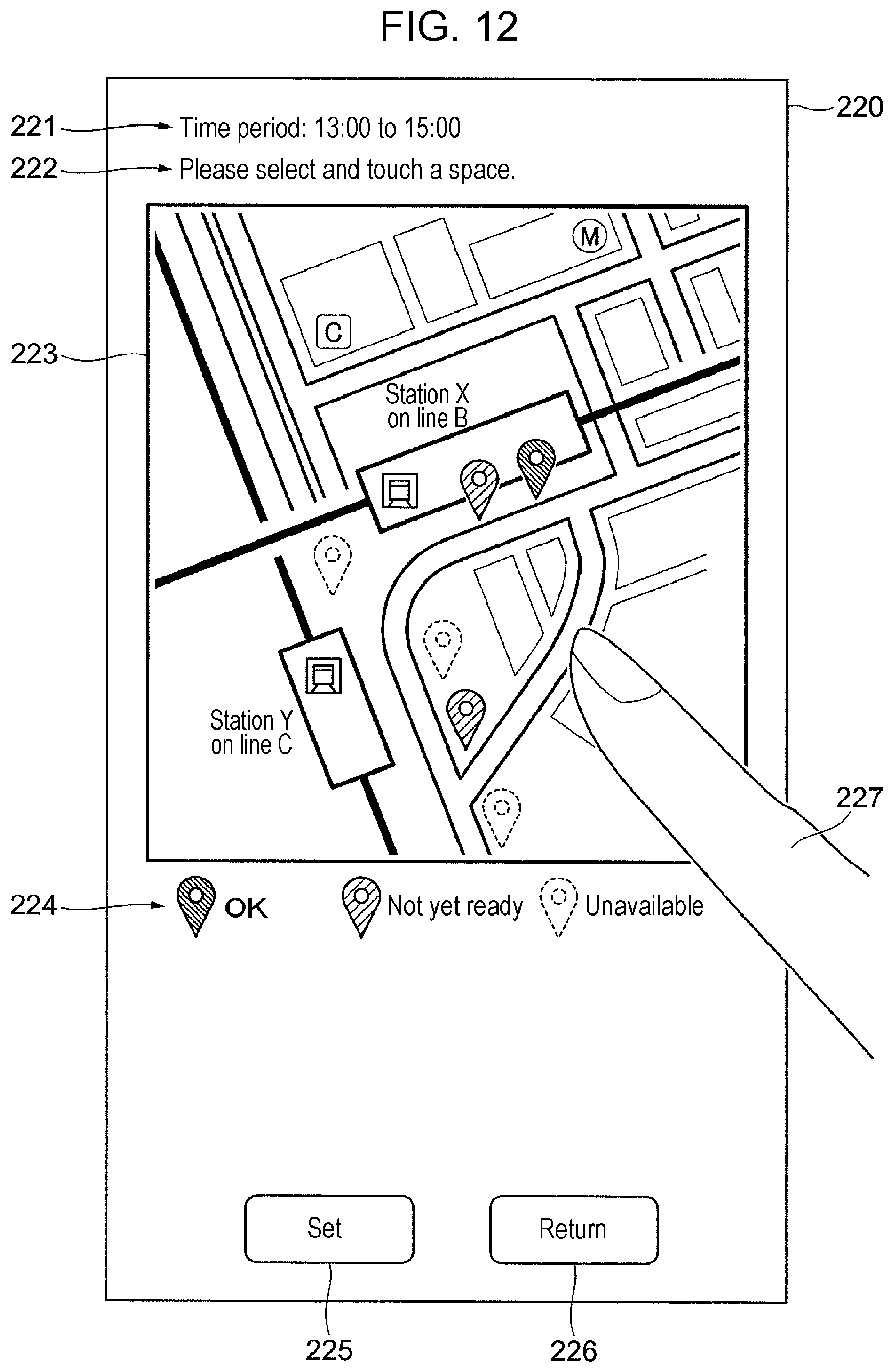 Patent US11775879 Figure 12 – Apparatus, room, management system, and non-transitory computer readable medium