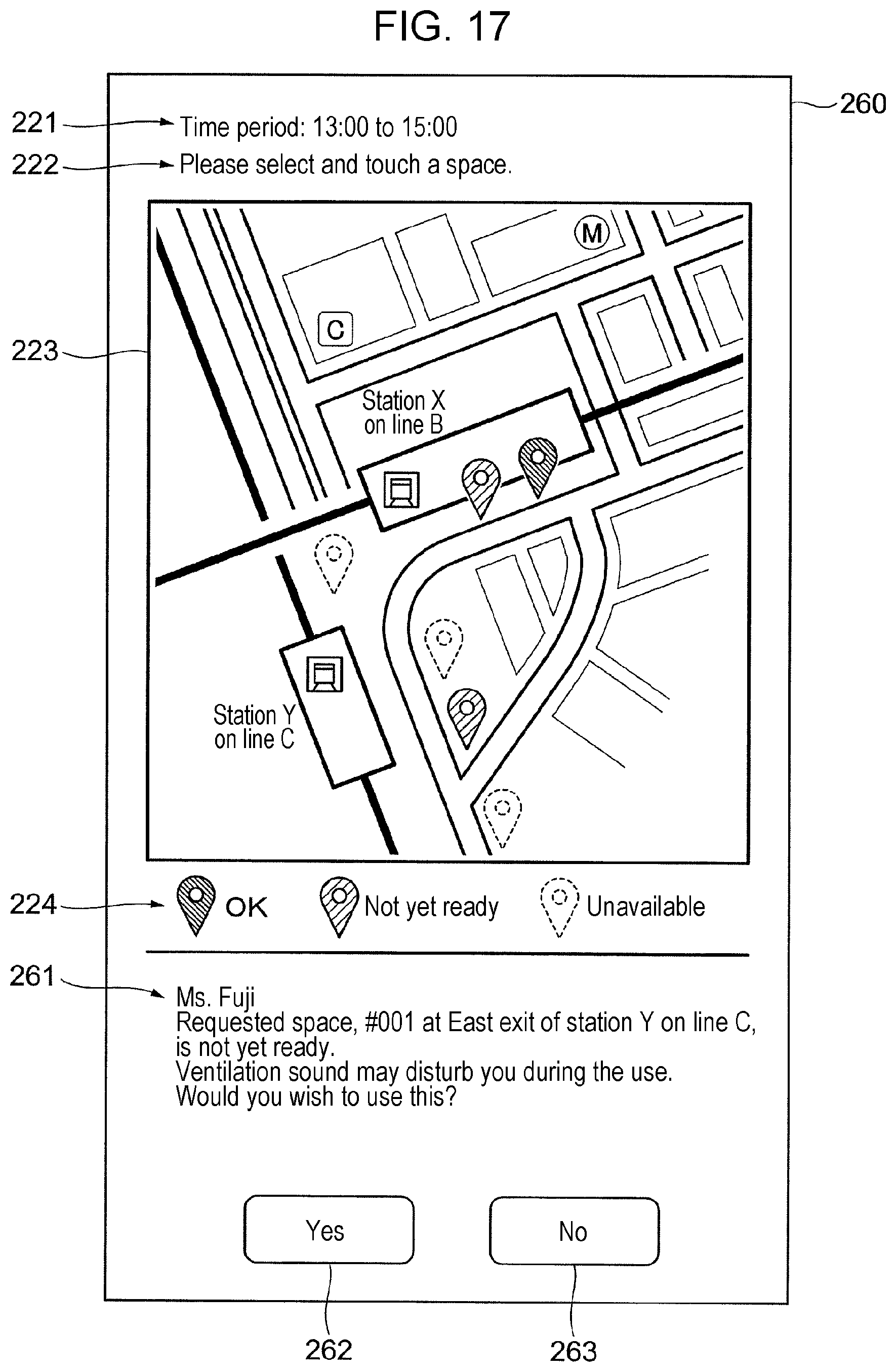 Patent US11775879 Figure 18 – Apparatus, room, management system, and non-transitory computer readable medium
