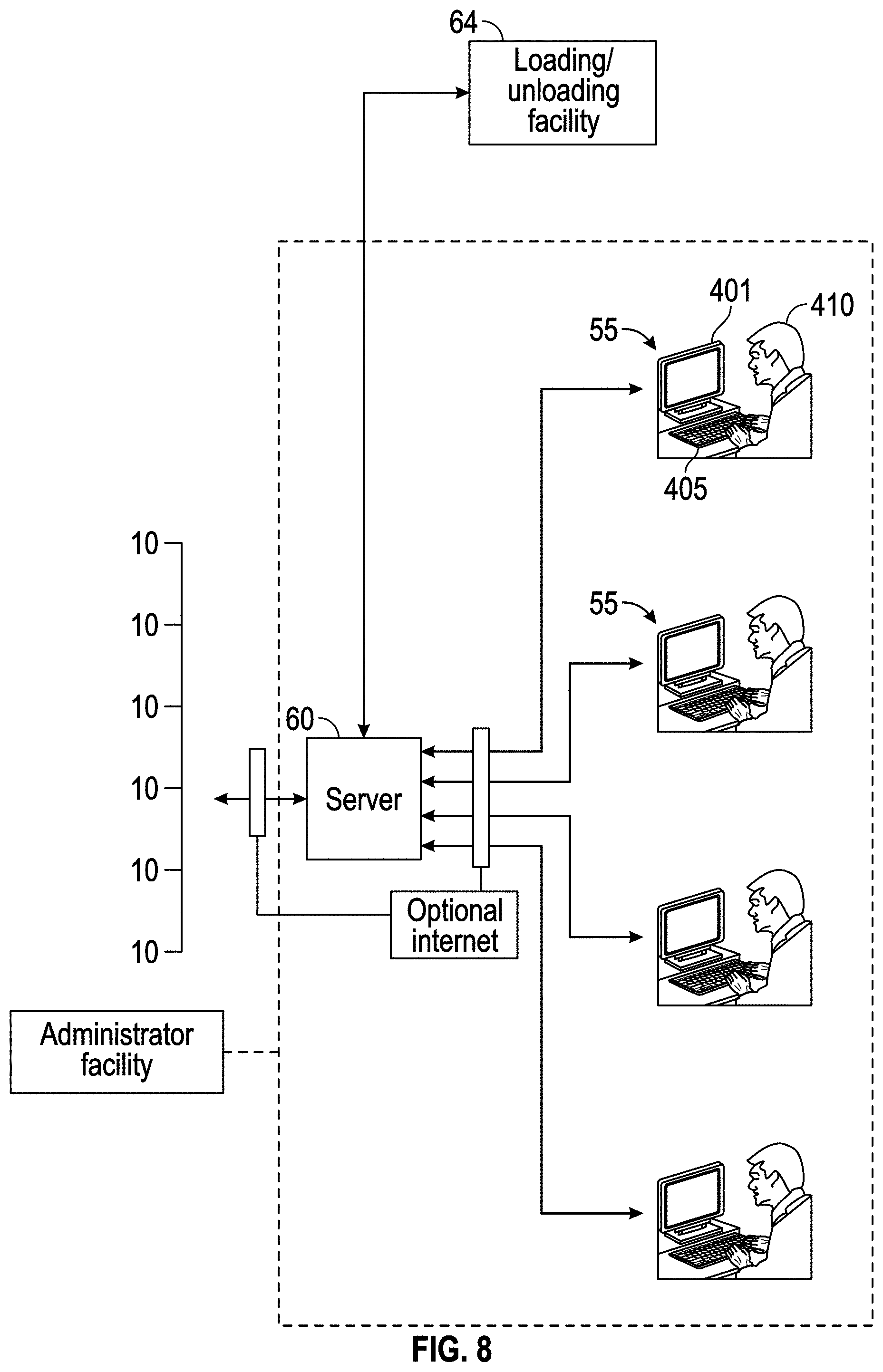 Patent US11775892 Figure 6 – Apparatus and method for freight delivery and pick-up