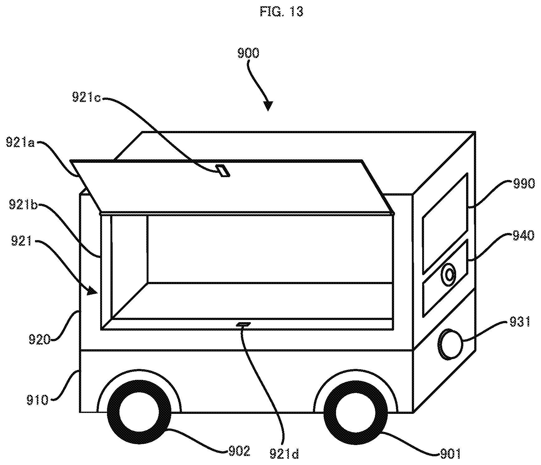 Patent US11775899 Figure 13 – Device, method, and system for multiple-location pick-up of products and delivery