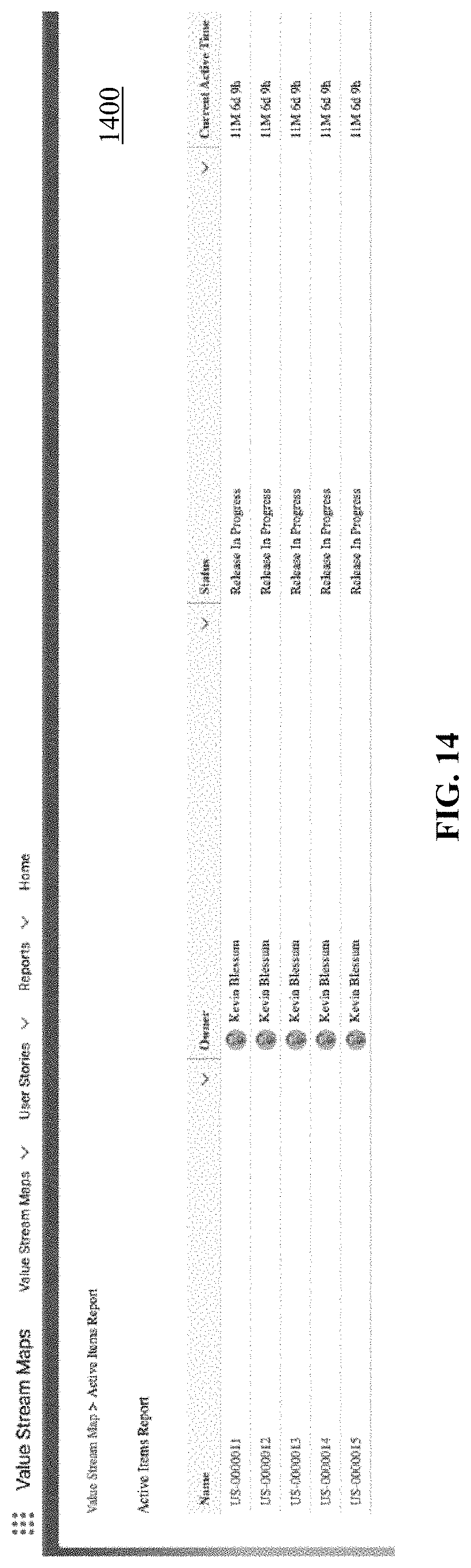Patent US11775910 Figure 14 – Applied computer technology for high efficiency value stream management and mapping and process tracking