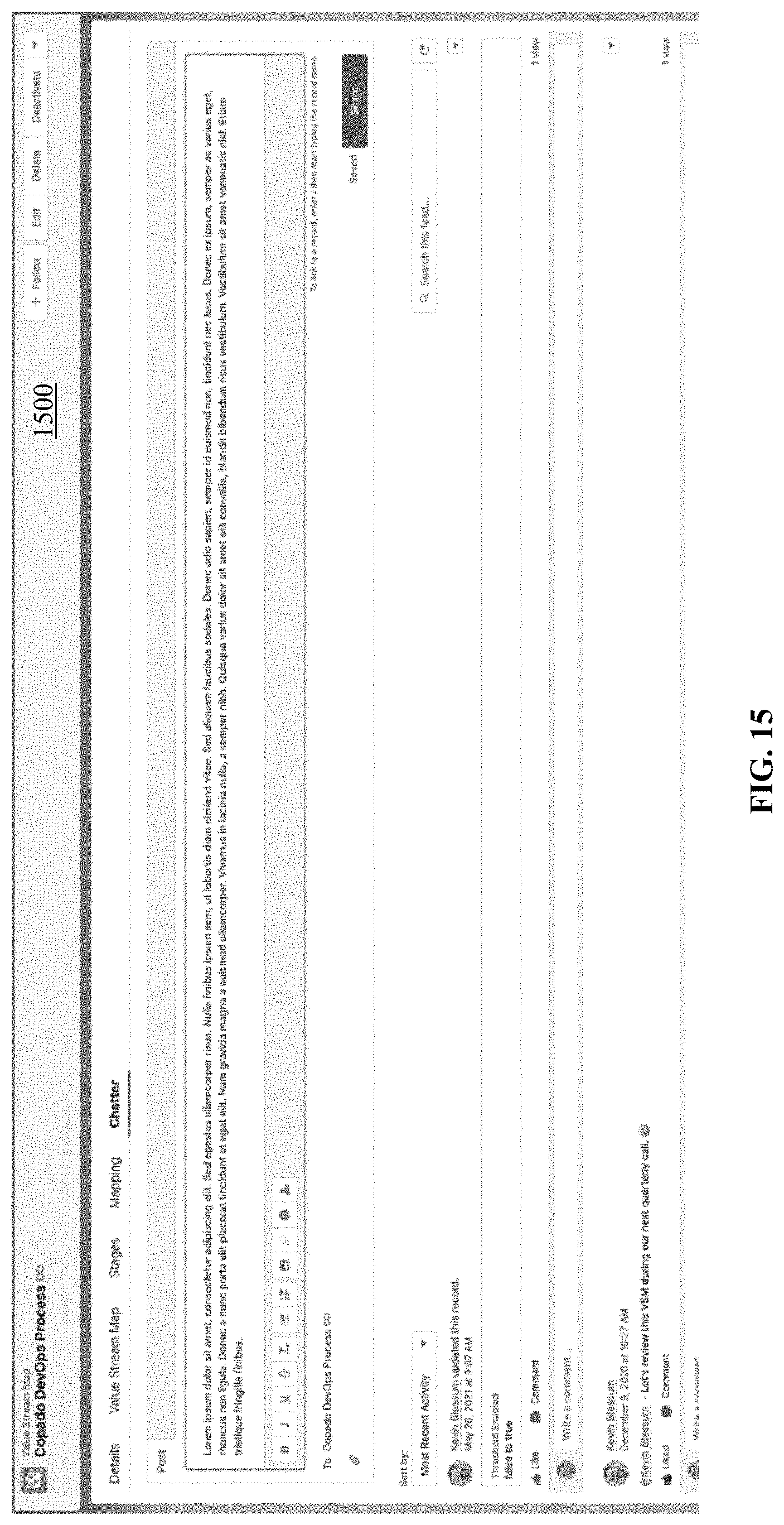 Patent US11775910 Figure 15 – Applied computer technology for high efficiency value stream management and mapping and process tracking