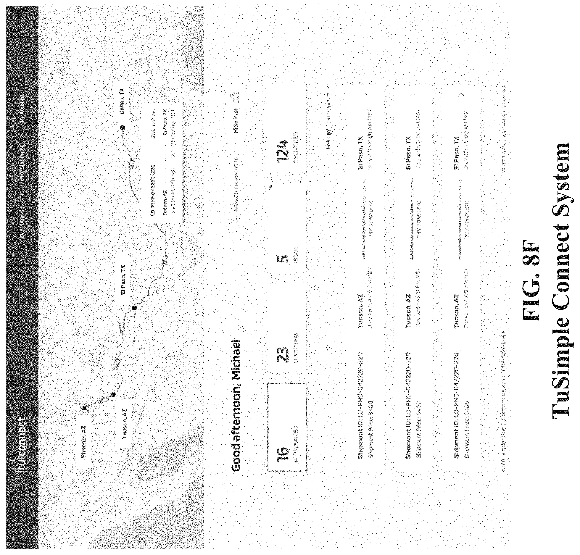 Patent US11775915 Figure 15 – Hub-based distribution and delivery network for autonomous trucking services