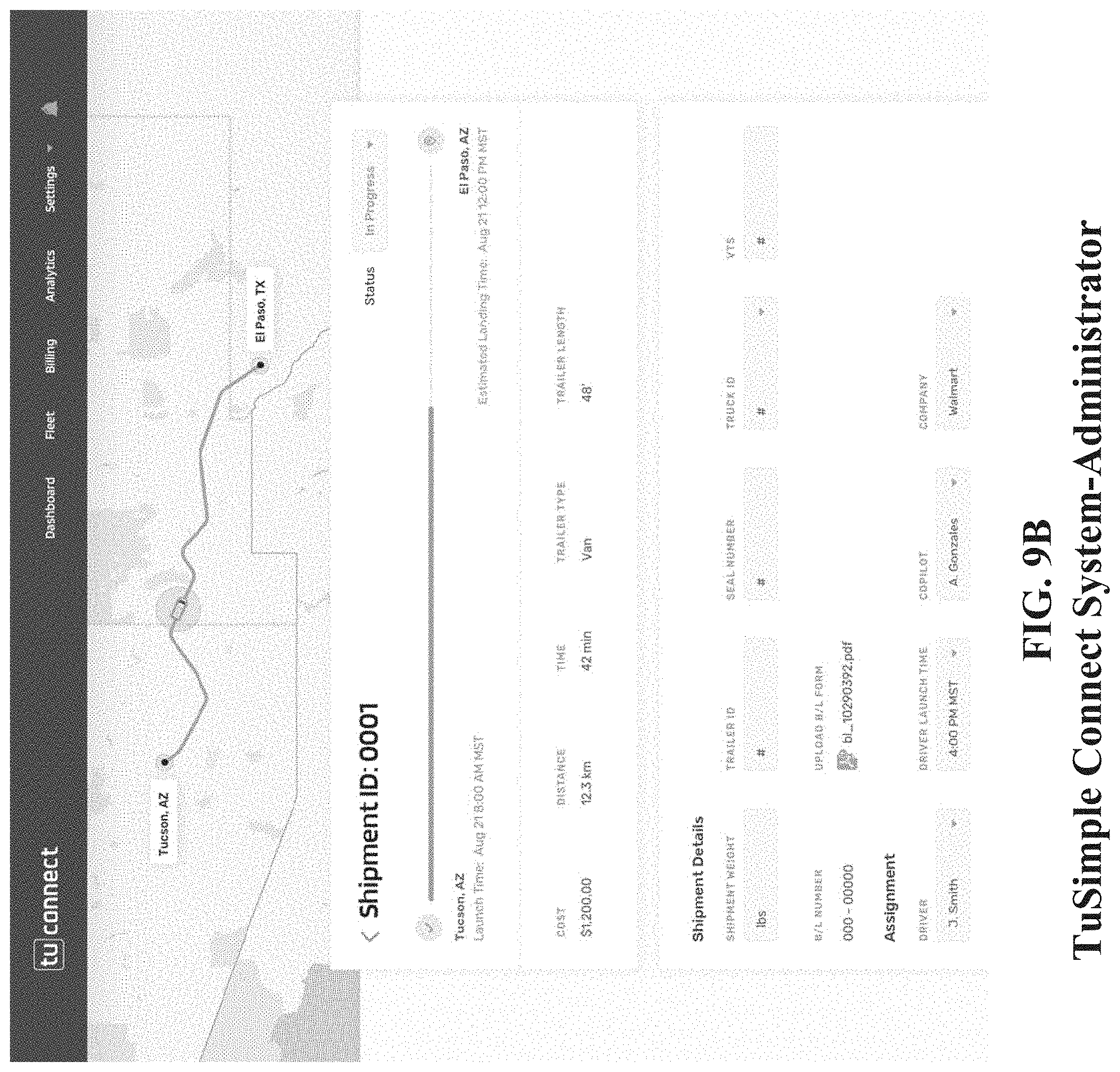 Patent US11775915 Figure 19 – Hub-based distribution and delivery network for autonomous trucking services
