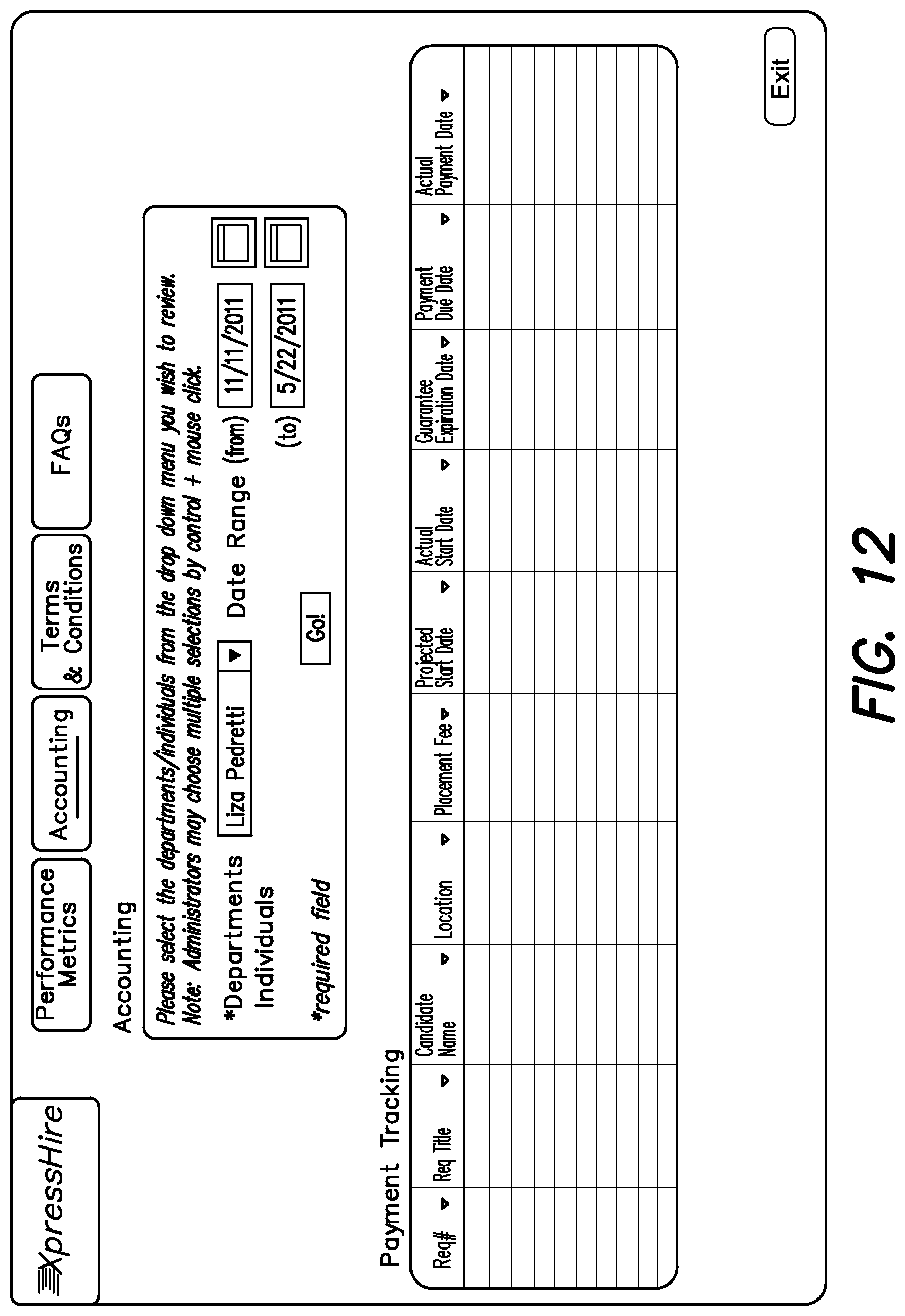 Patent US11775933 Figure 13 – System and method for managing a talent platform