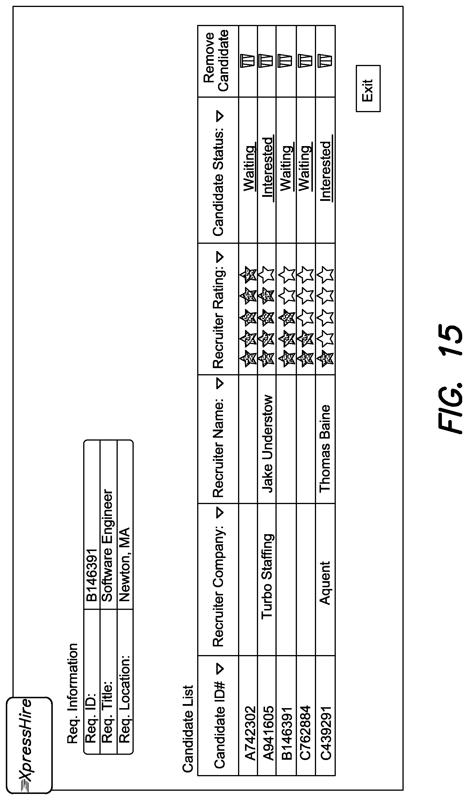 Patent US11775933 Figure 16 – System and method for managing a talent platform