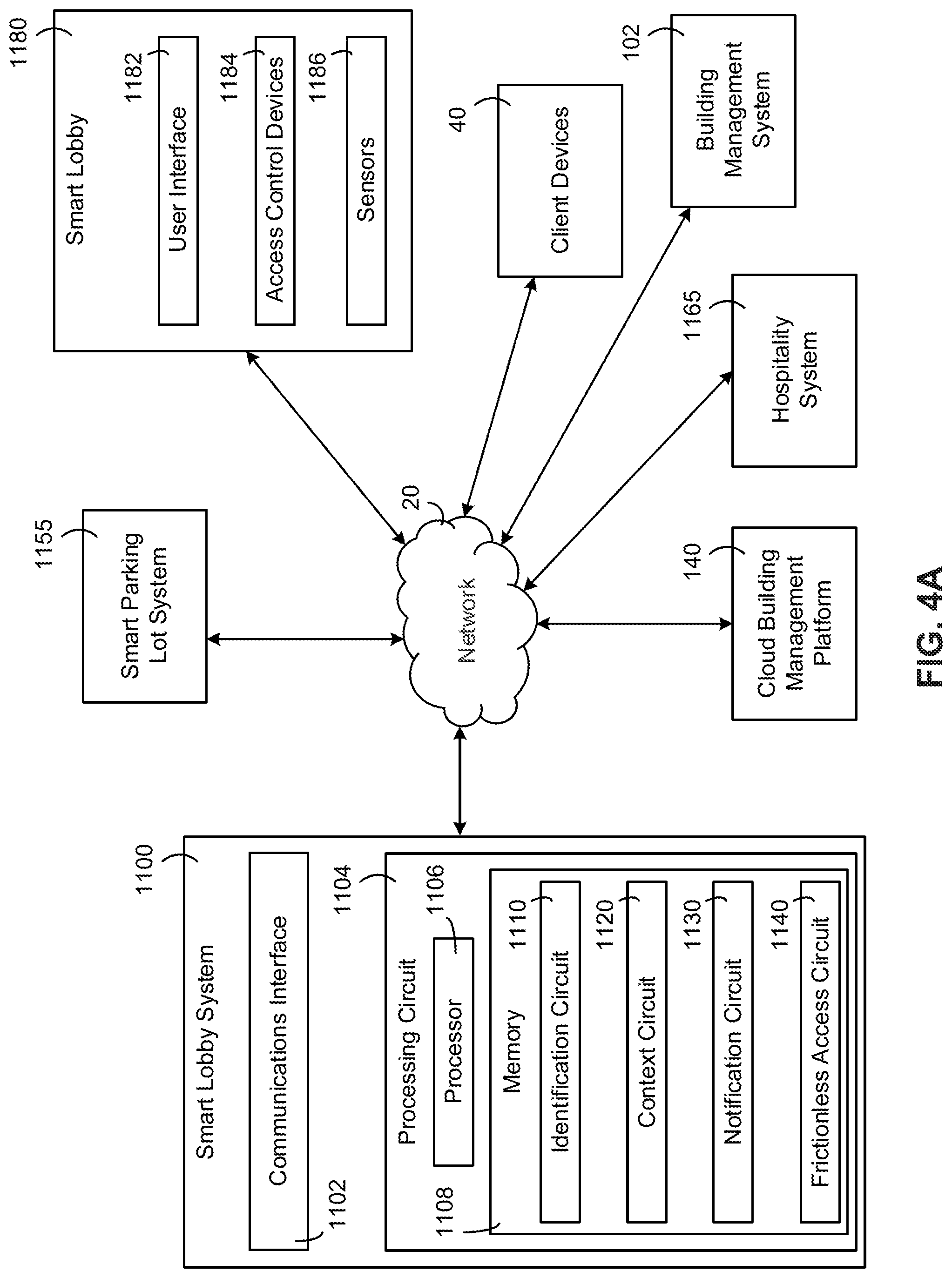 Patent US11775938 Figure 6 – Lobby management system