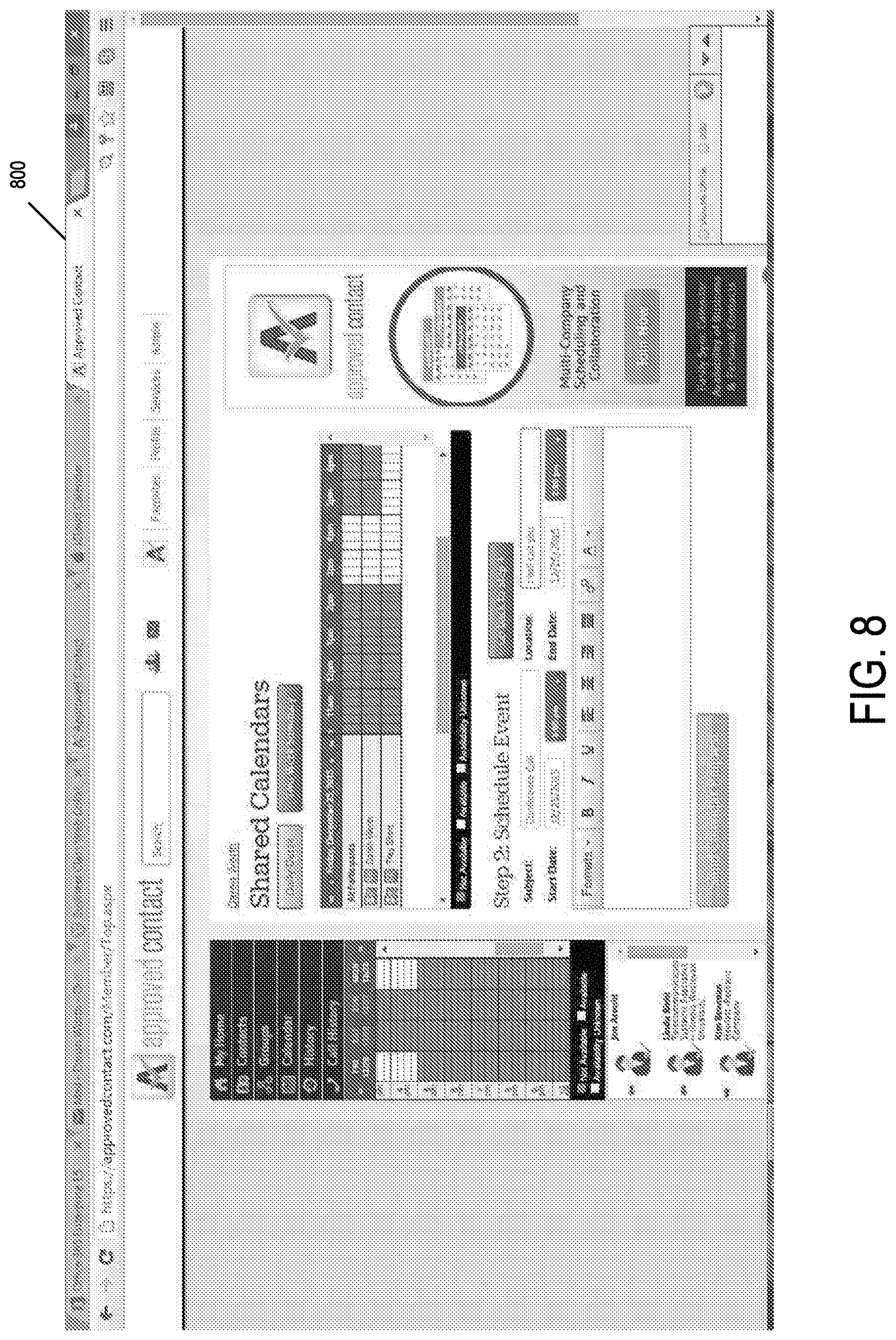 Patent US11775939 Figure 8 – Calendar comparison system and method