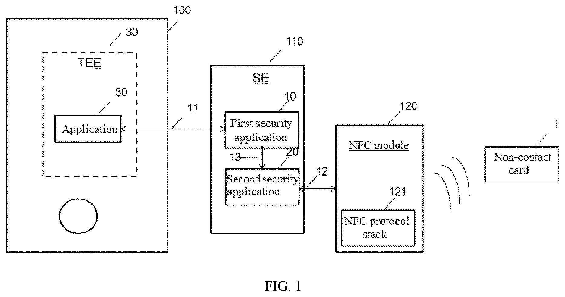 Patent US11775956 Figure 1 – Non-contact communication method and communication device