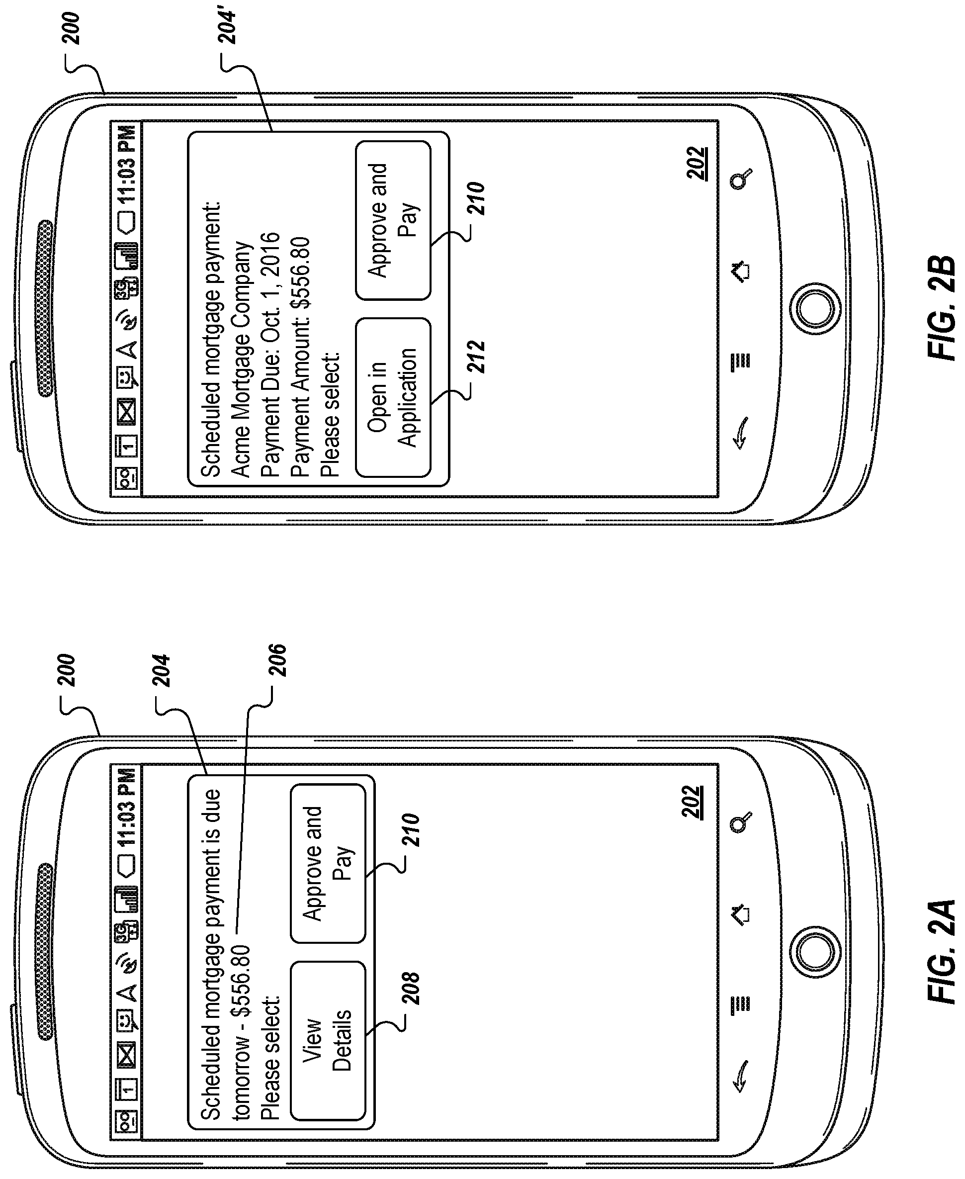 Patent US11775971 Figure 2 – Biometric authentication on push notification