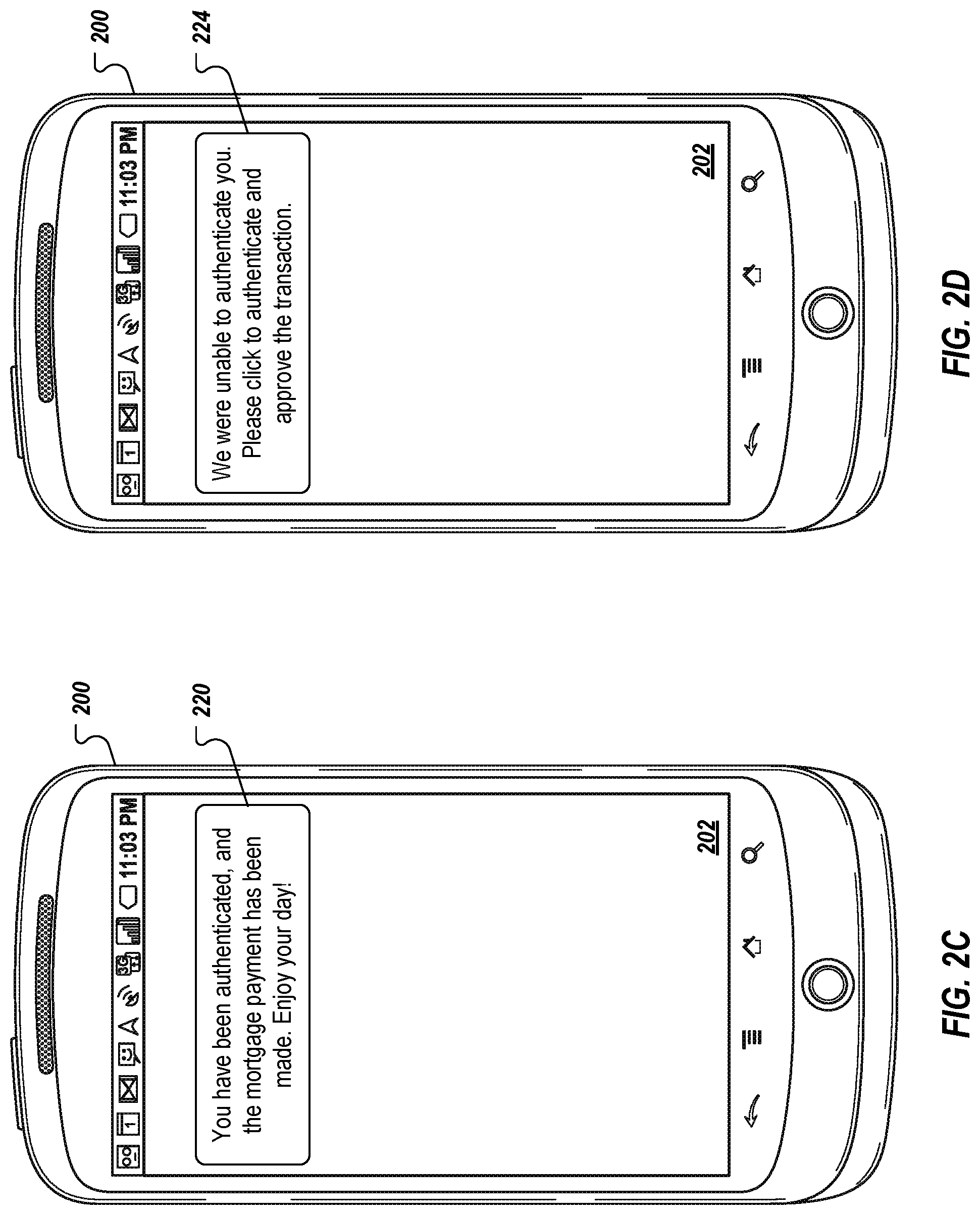 Patent US11775971 Figure 3 – Biometric authentication on push notification