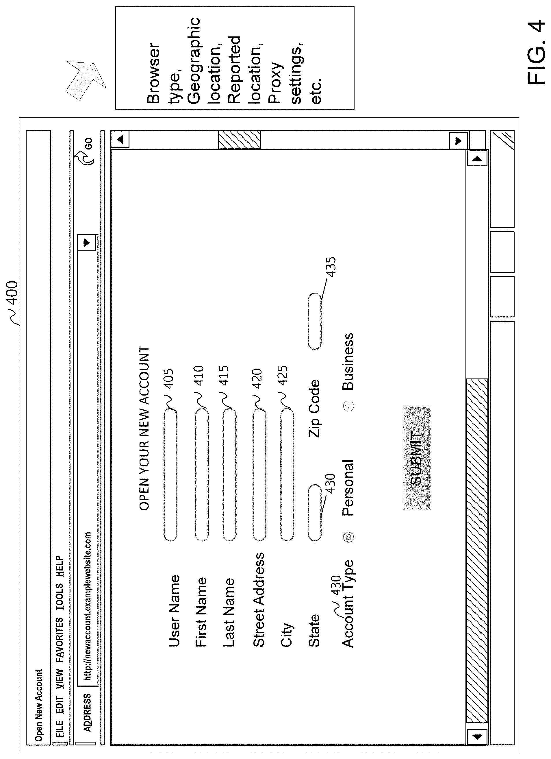 Patent US11775979 Figure 5 – Adjustment of knowledge-based authentication