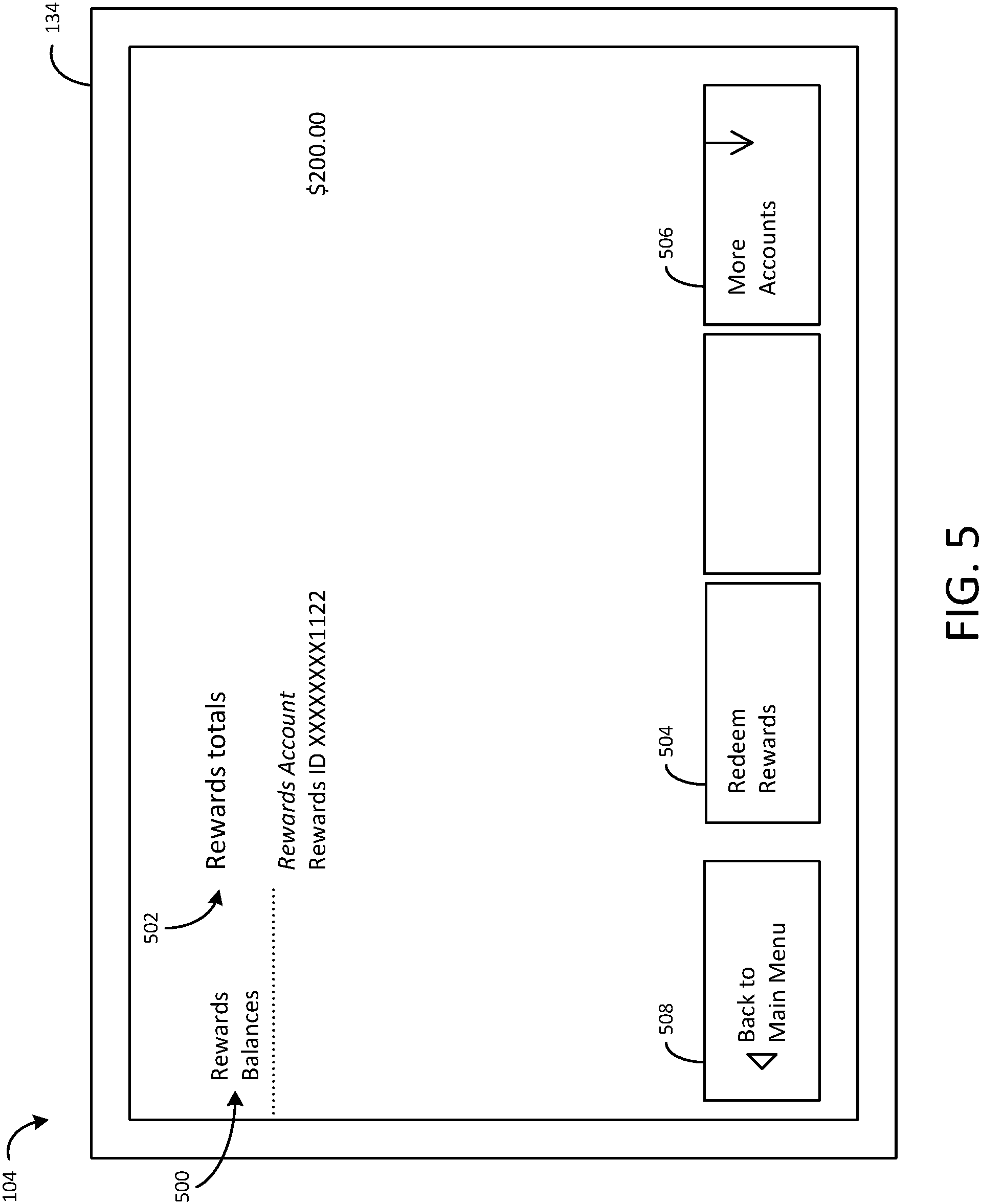 Patent US11776000 Figure 5 – Systems and methods for rewards redemption atm banners