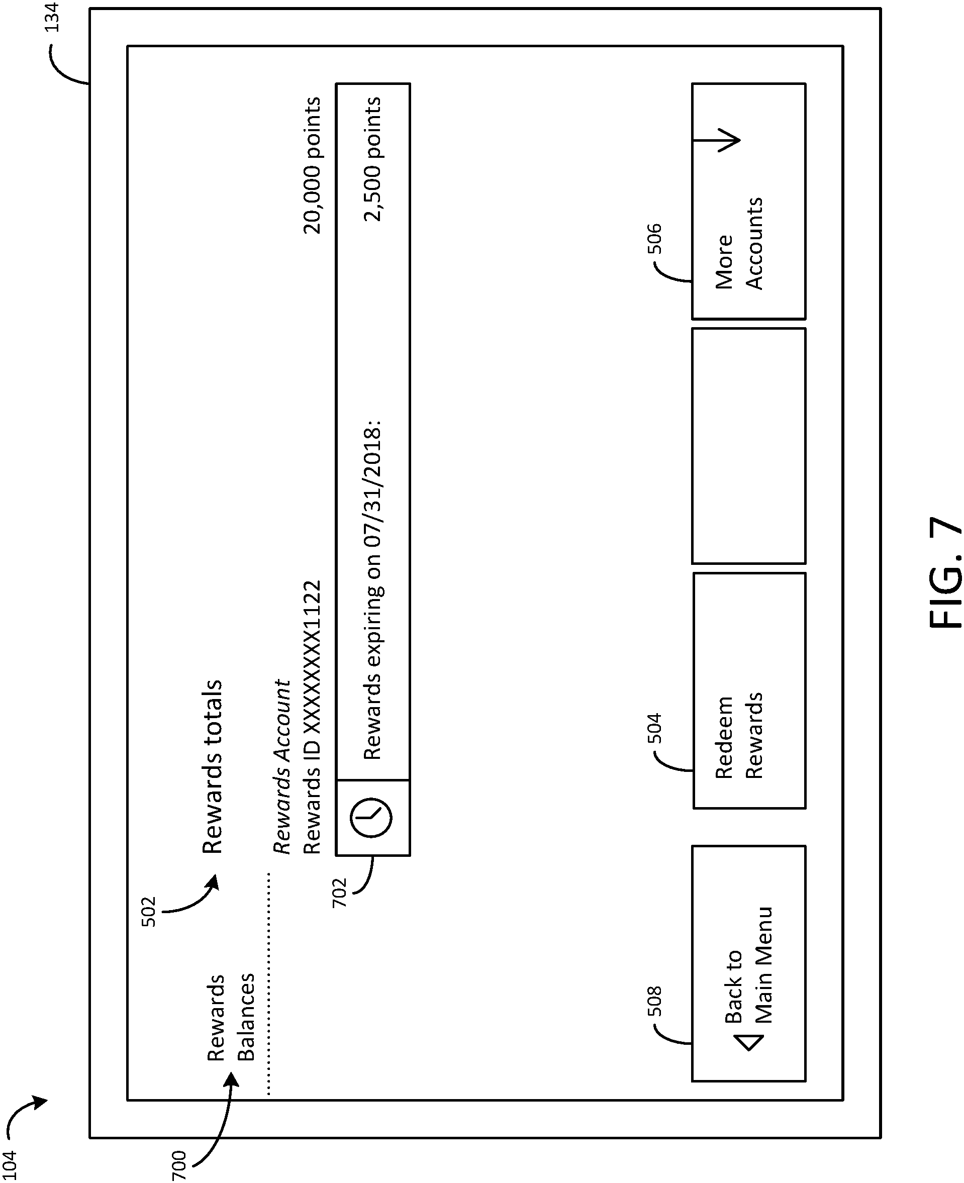 Patent US11776000 Figure 7 – Systems and methods for rewards redemption atm banners