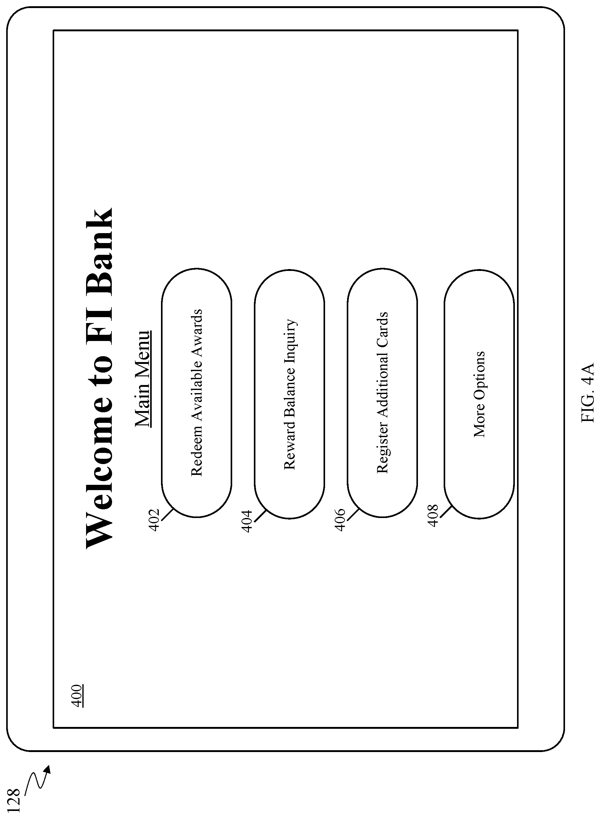 Patent US11776003 Figure 4 – Systems and methods for redeeming rewards for cash at an ATM