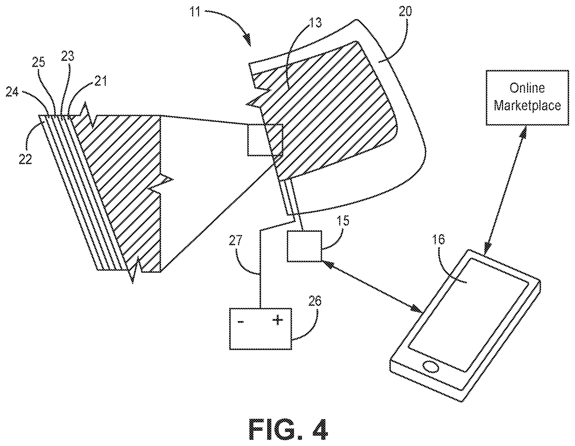 Patent US11776015 Figure 4 – Apparatus, process, and system for display of images on windows of vehicles