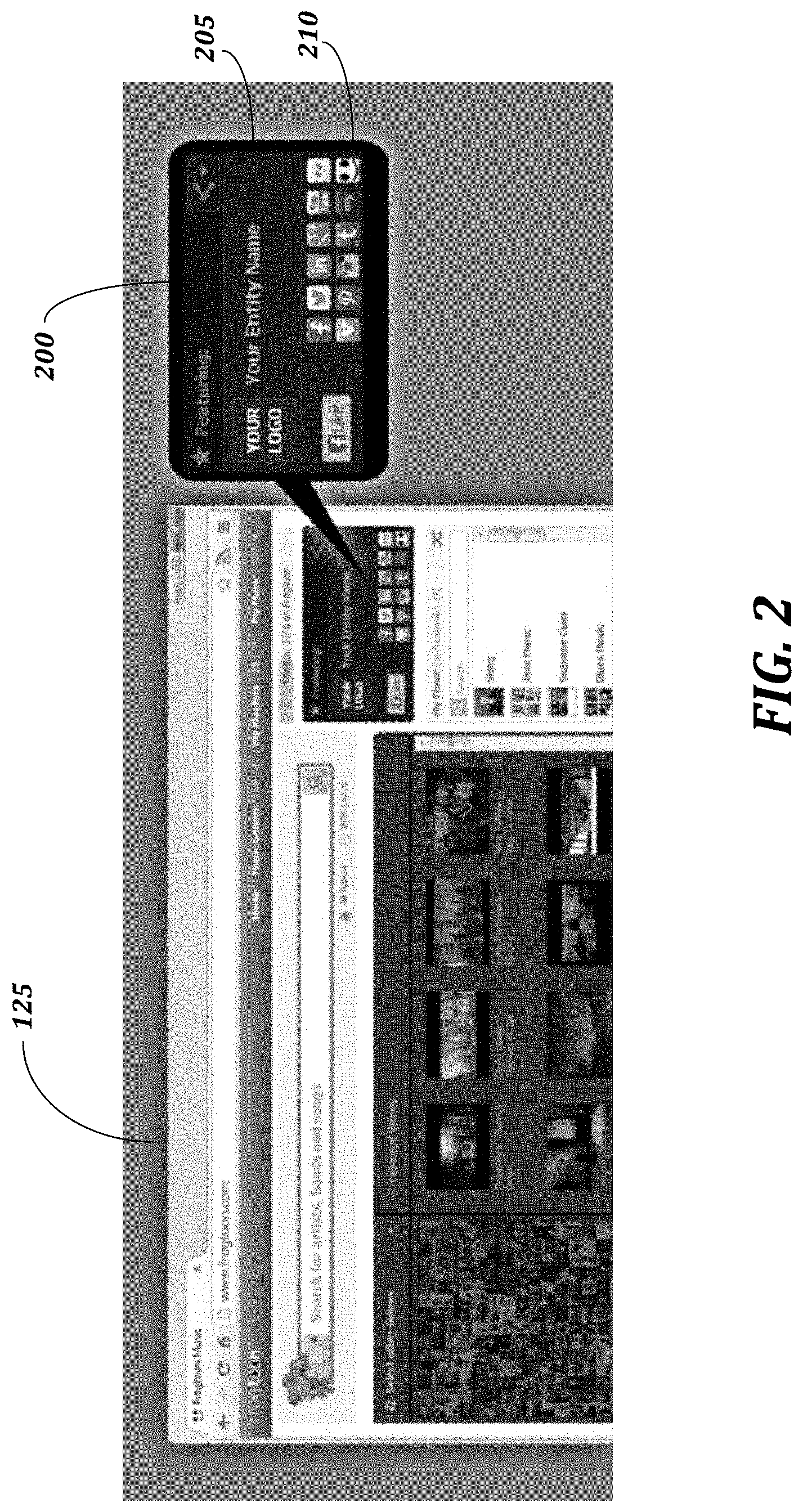 Patent US11776019 Figure 2 – Social media merchandising and advertising platform