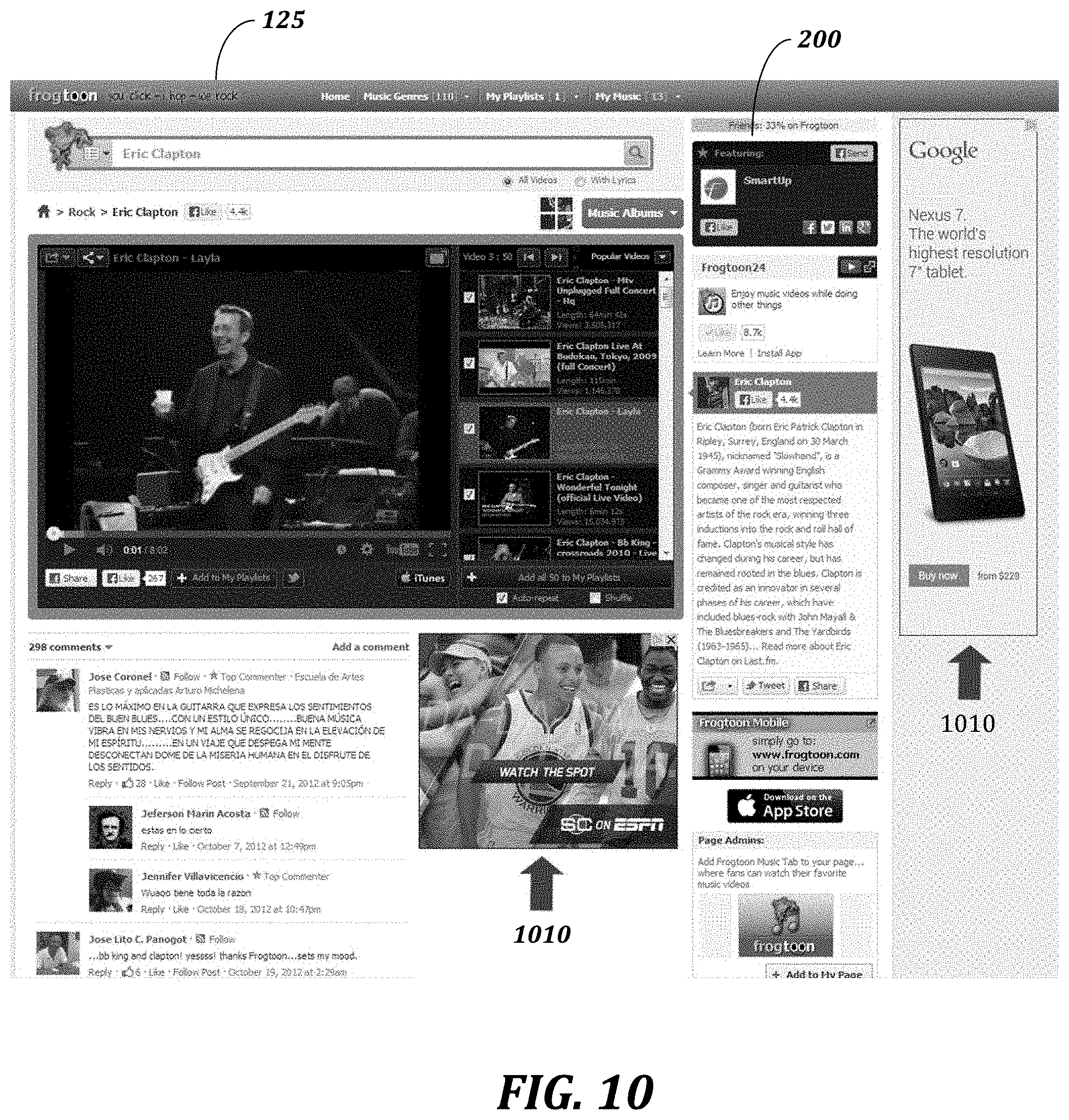 Patent US11776019 Figure 12 – Social media merchandising and advertising platform
