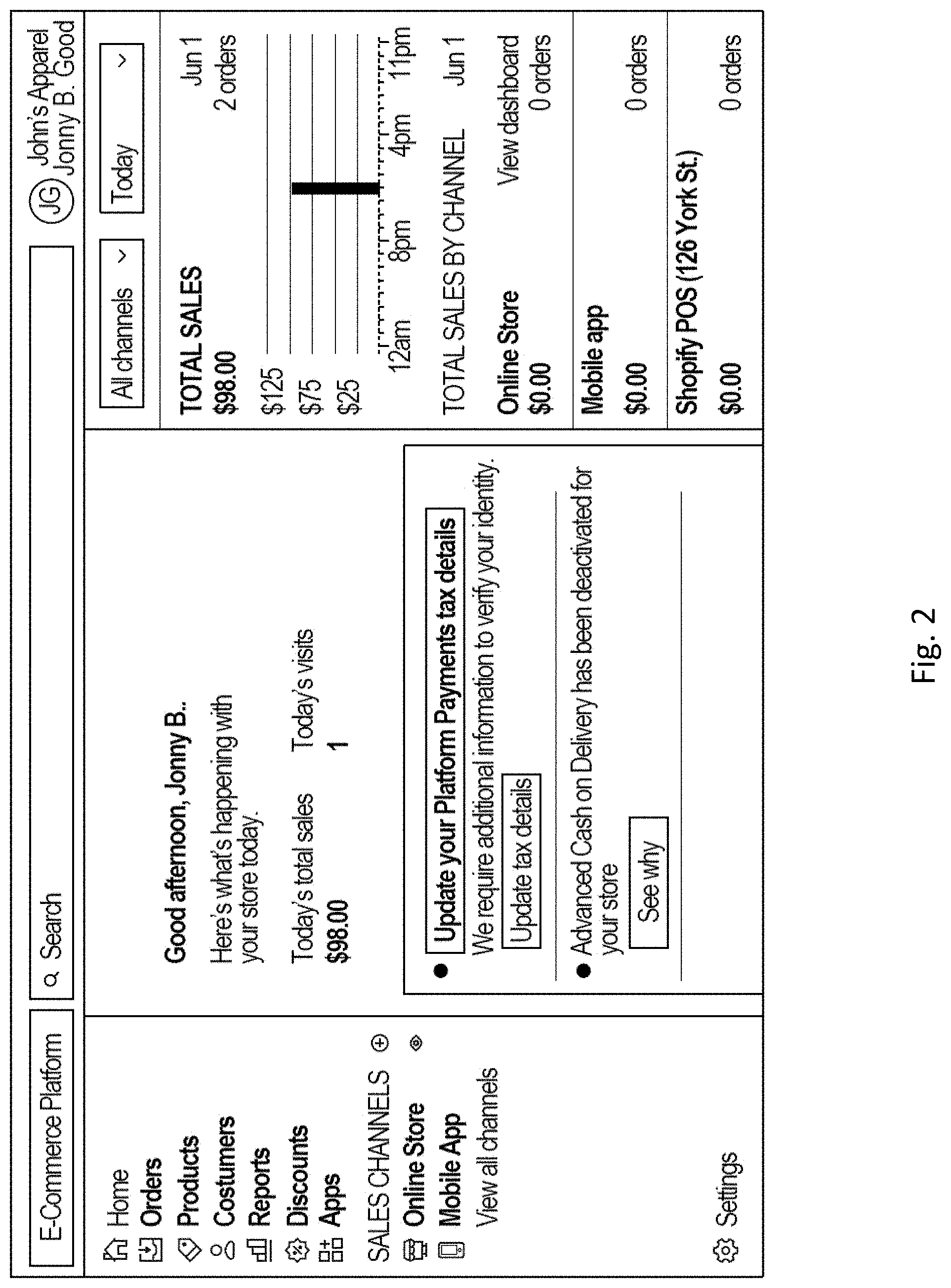 Patent US11776024 Figure 2 – Systems and methods for recommending retailer-supplier associations to support volume stability