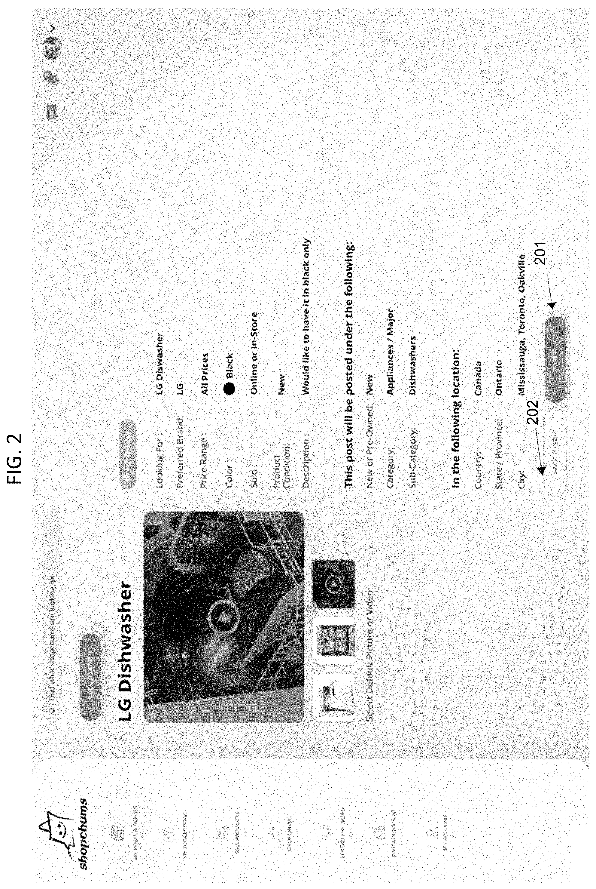 Patent US11776030 Figure 2 – Manufactures and methods for shopper users to locate items