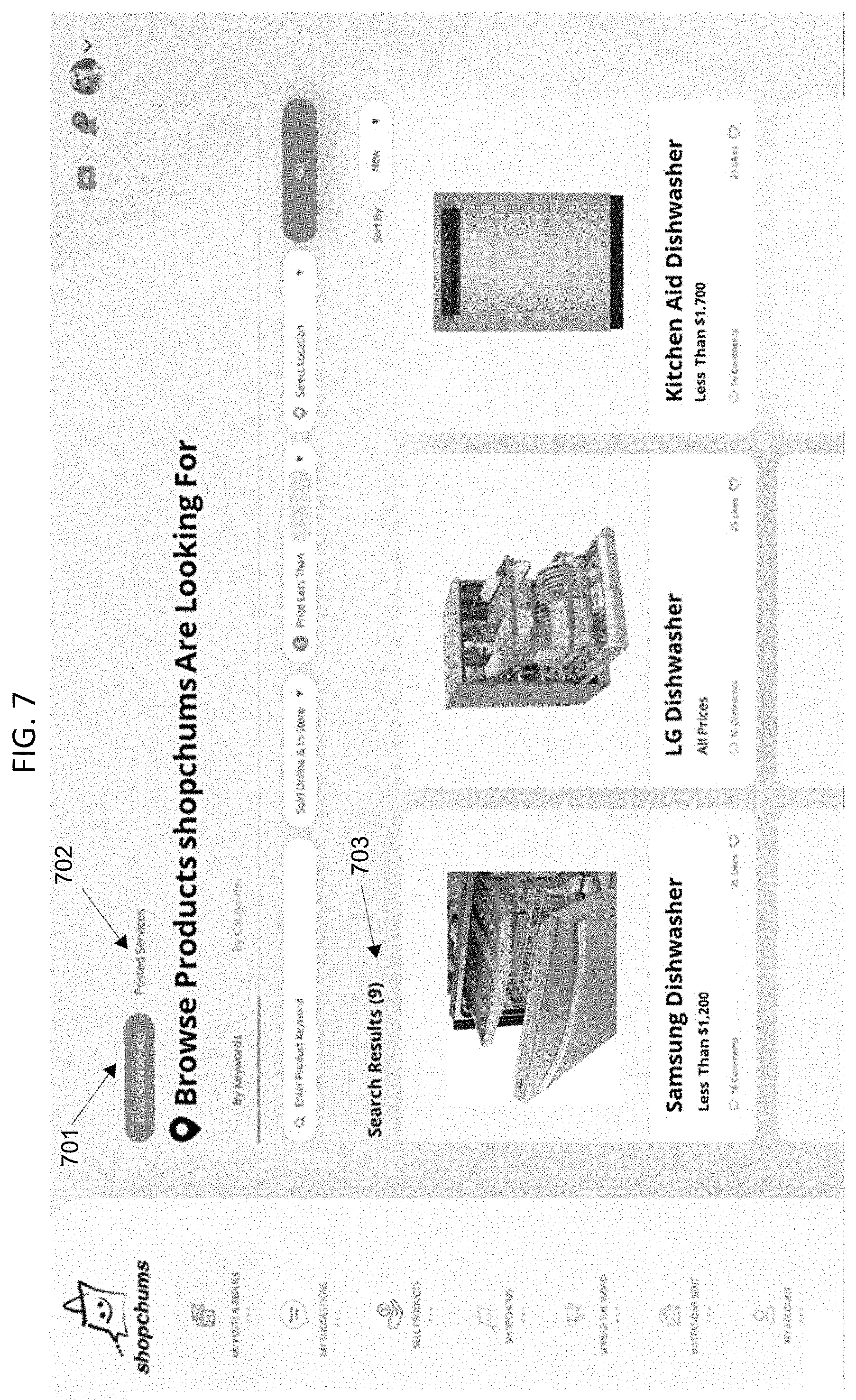 Patent US11776030 Figure 7 – Manufactures and methods for shopper users to locate items