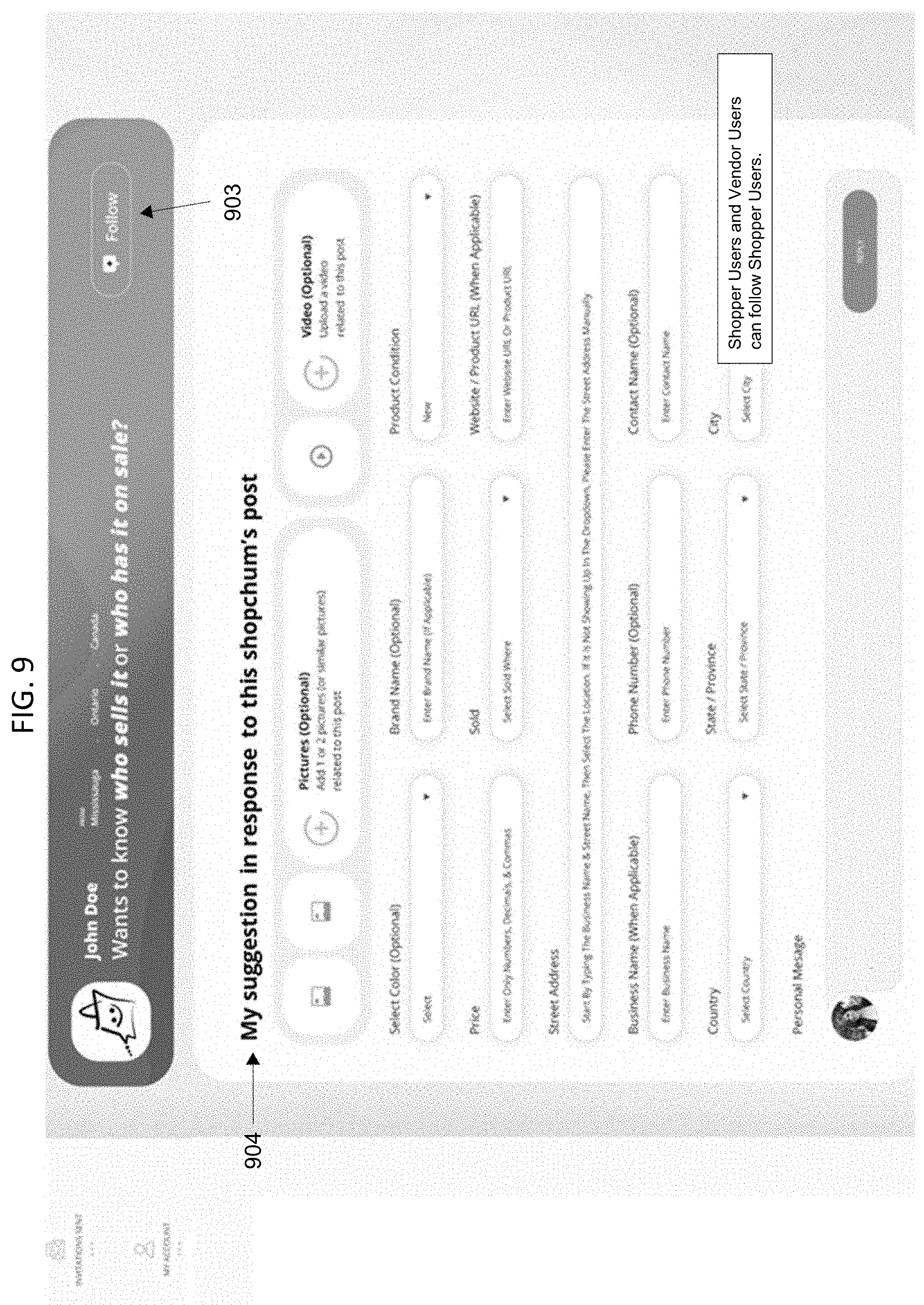 Patent US11776030 Figure 9 – Manufactures and methods for shopper users to locate items