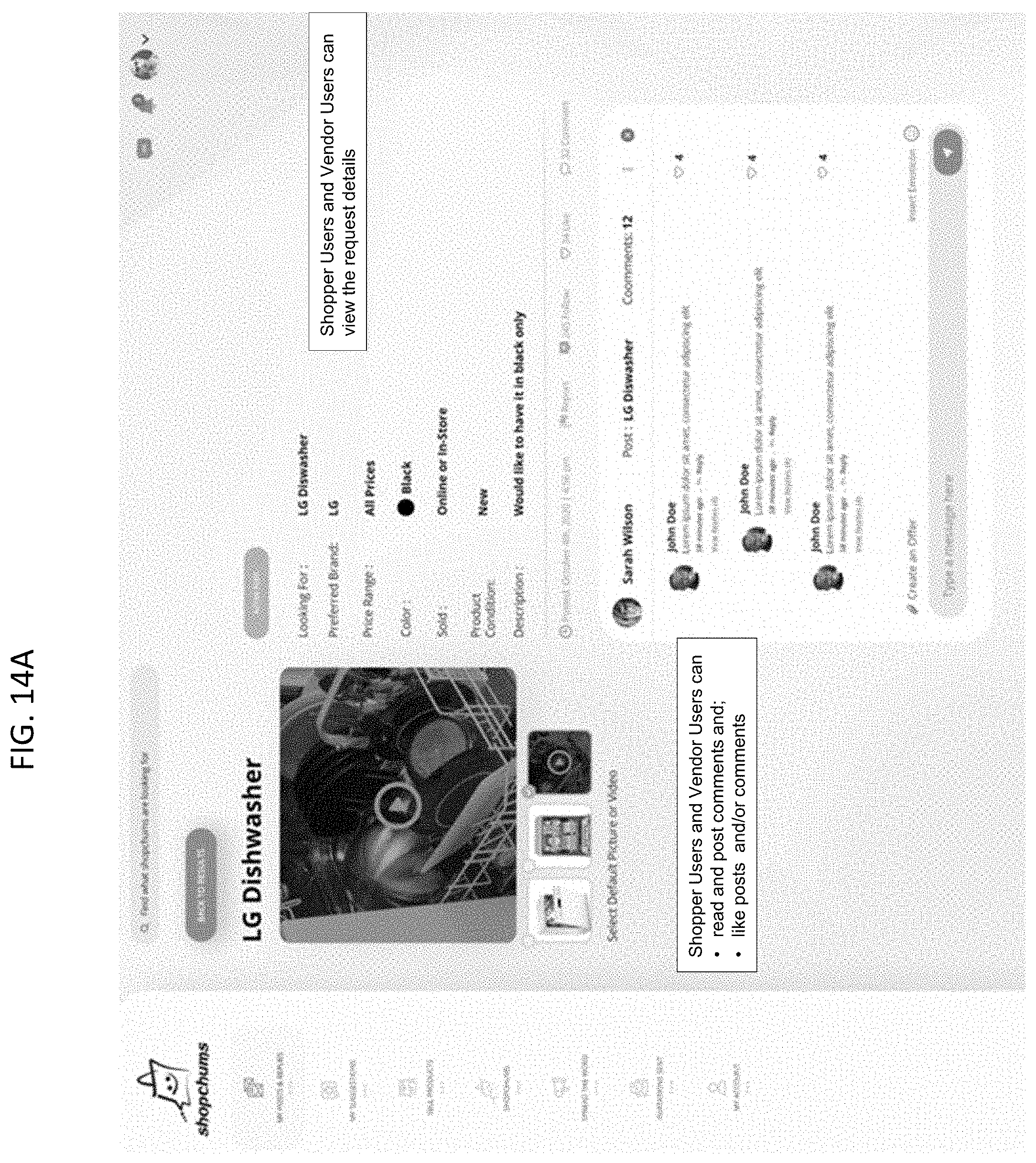 Patent US11776030 Figure 14 – Manufactures and methods for shopper users to locate items