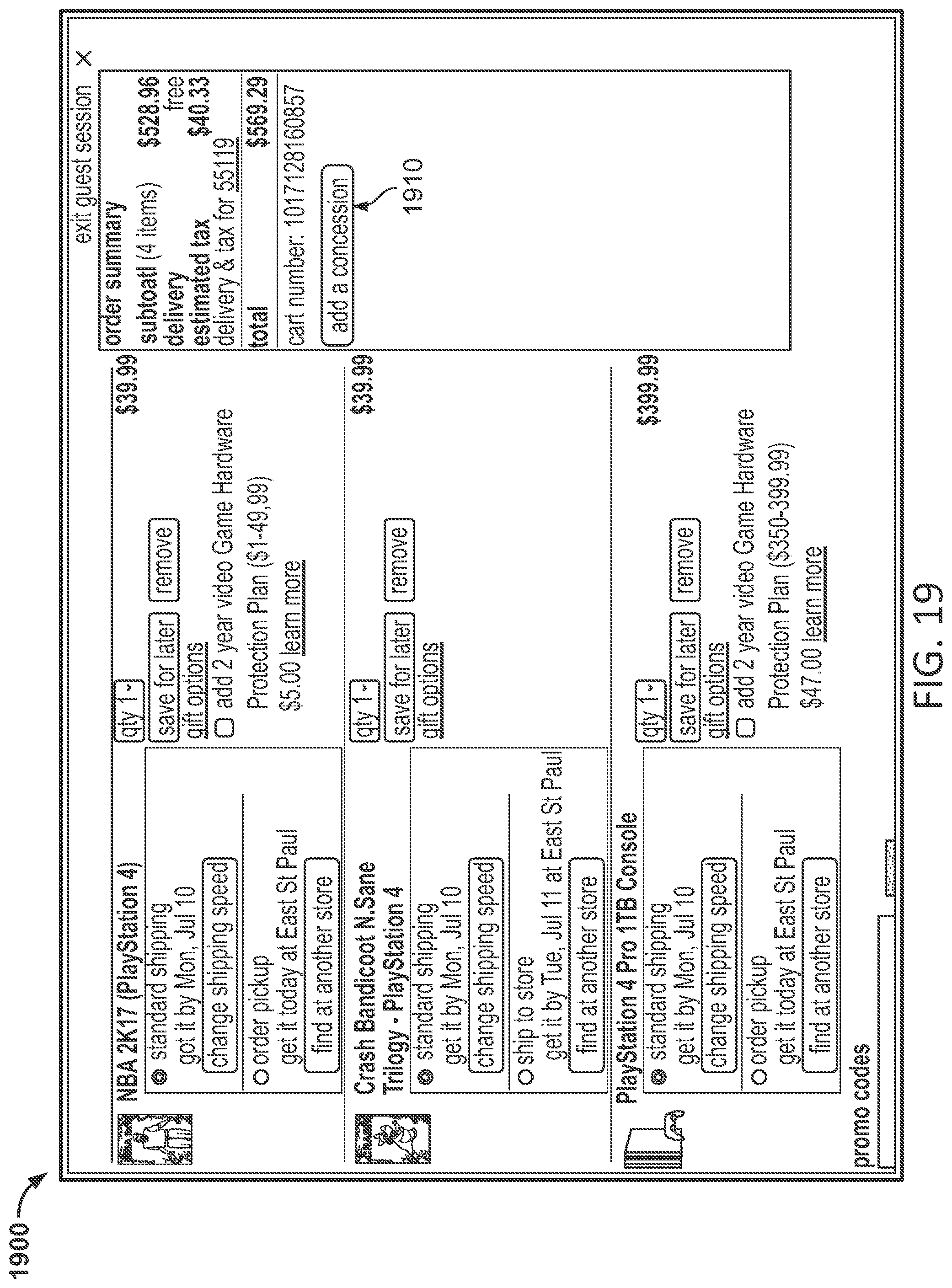 Patent US11776032 Figure 19 – Customer service tool