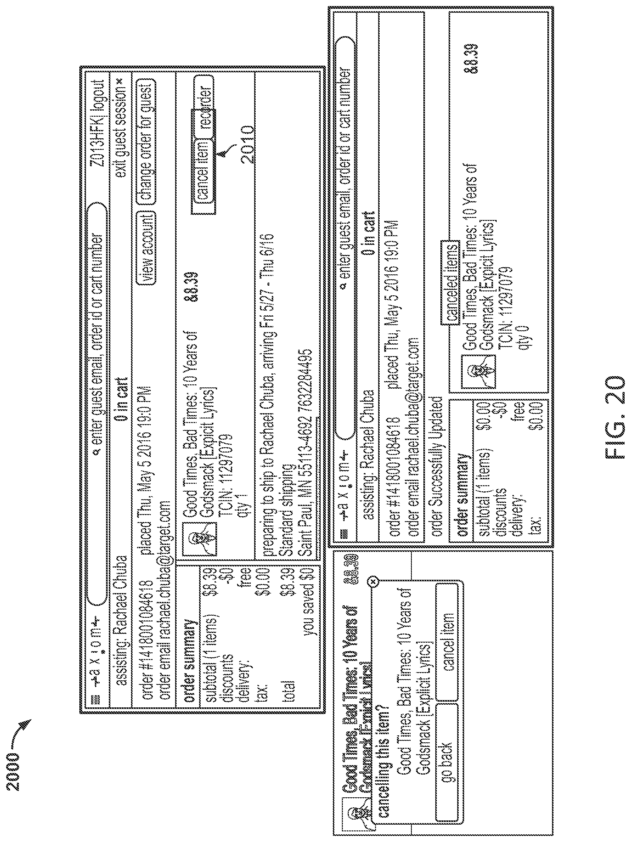 Patent US11776032 Figure 20 – Customer service tool