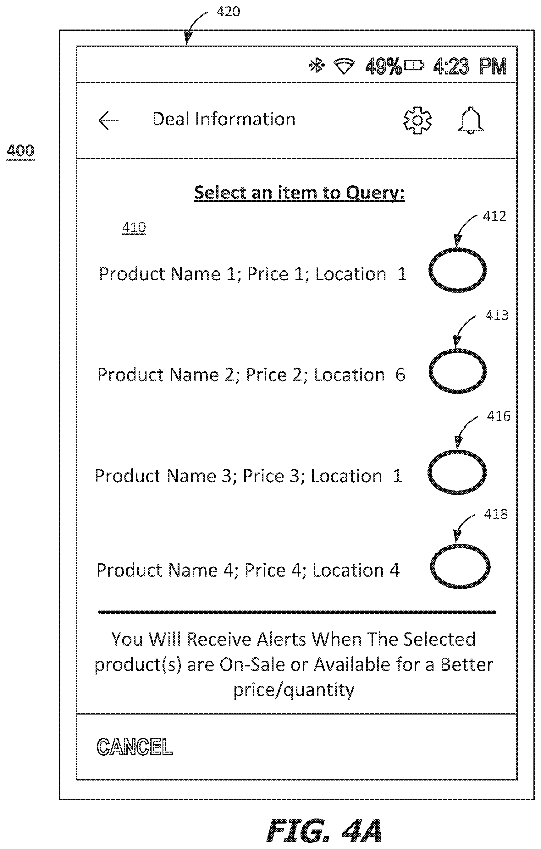 Patent US11776035 Figure 4 – Transaction and receipt based alert and notification system and techniques