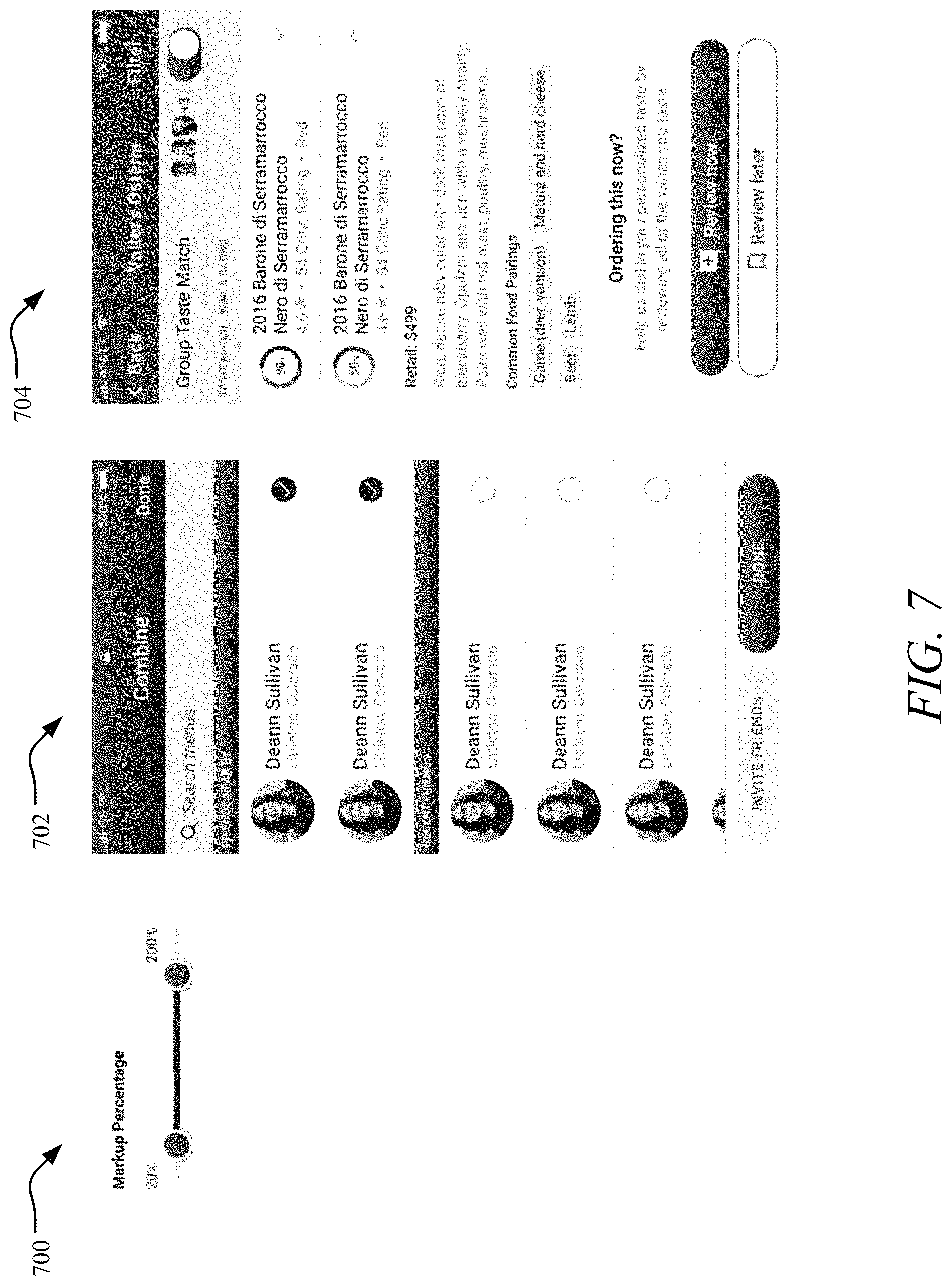 Patent US11776037 Figure 7 – Systems and methods for personal taste recommendation