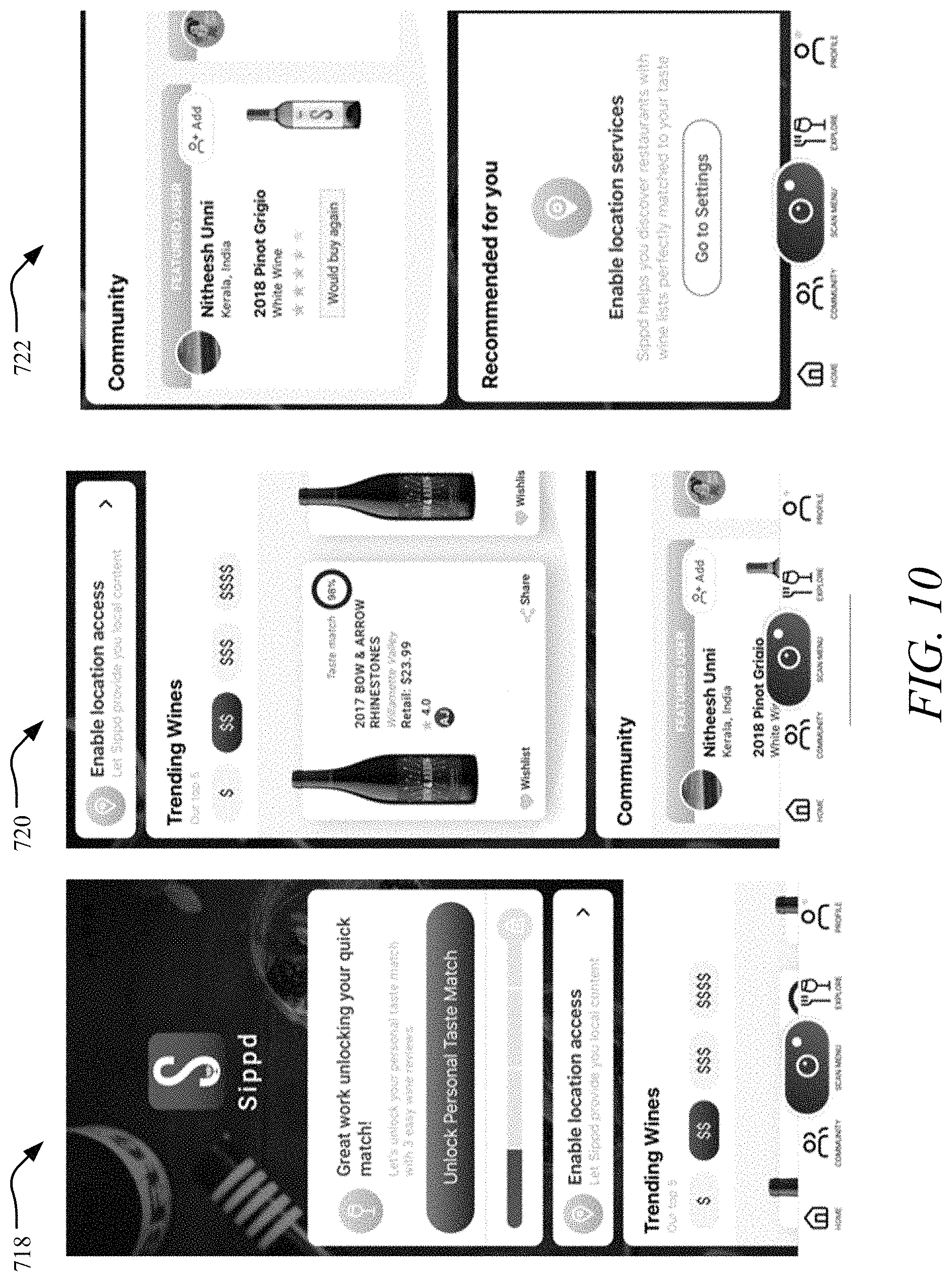 Patent US11776037 Figure 10 – Systems and methods for personal taste recommendation