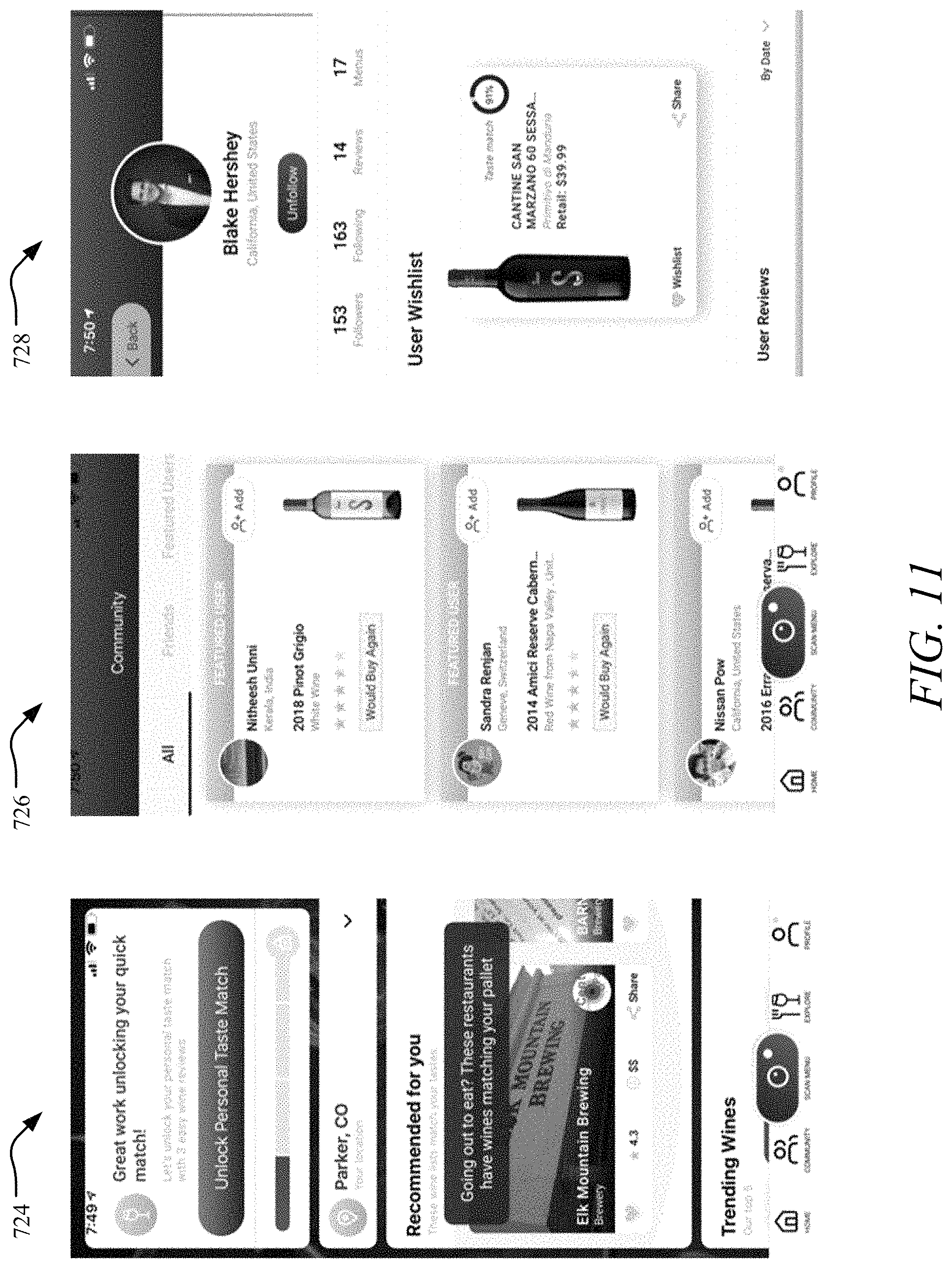Patent US11776037 Figure 11 – Systems and methods for personal taste recommendation