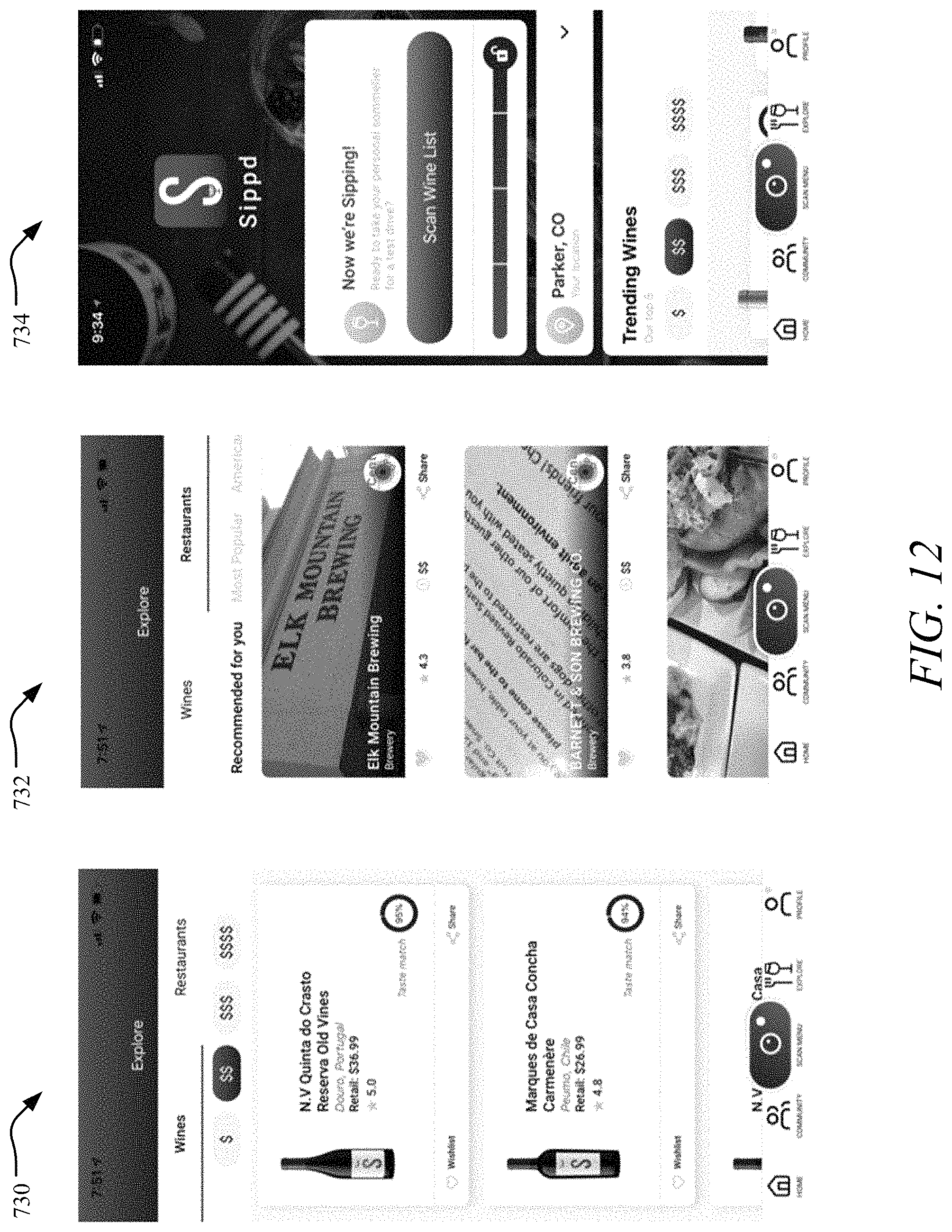 Patent US11776037 Figure 12 – Systems and methods for personal taste recommendation