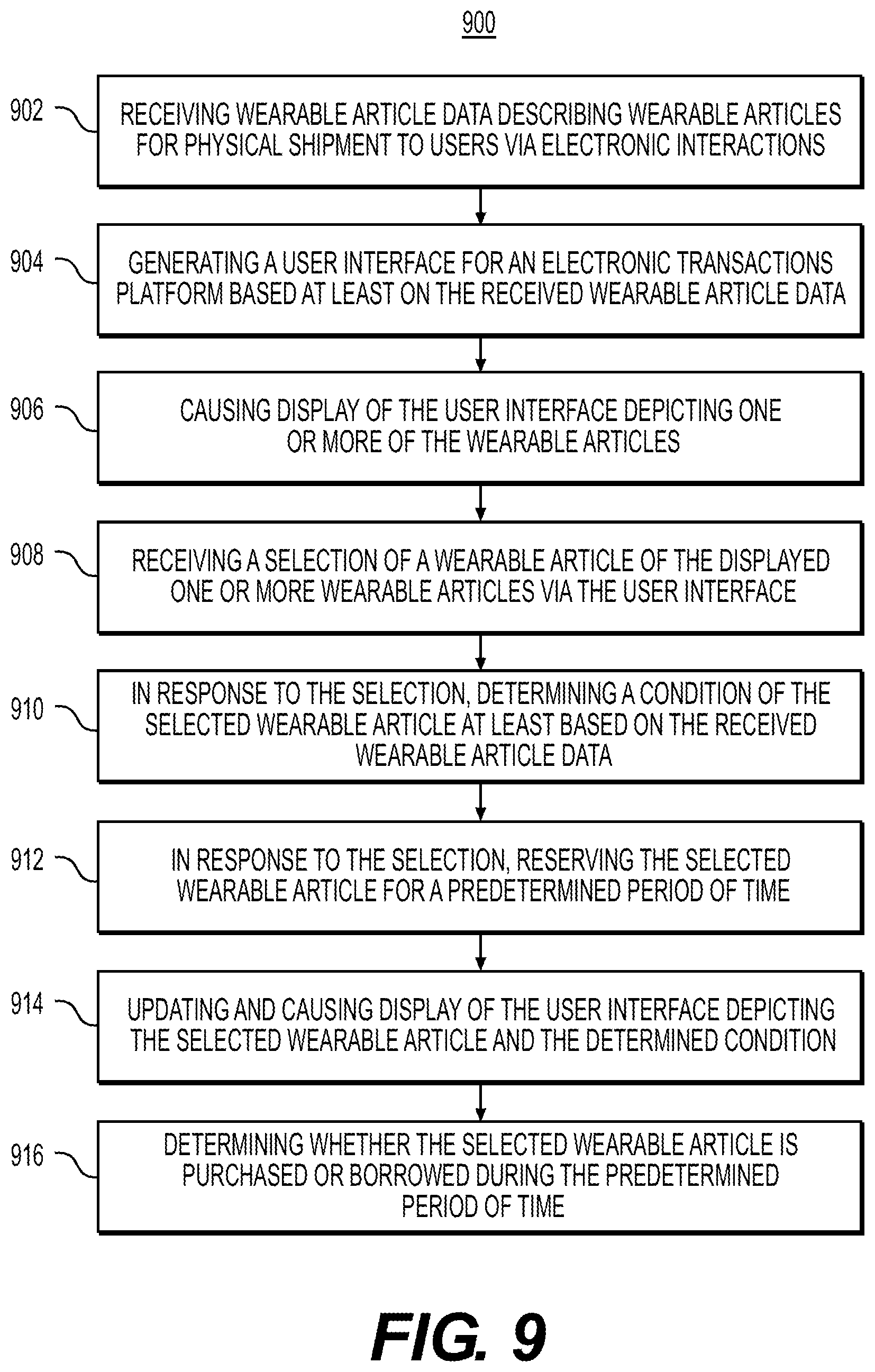 Patent US11776048 Figure 15 – Systems, non-transitory computer-readable mediums, and methods for providing a user interface for an electronic transactions platform