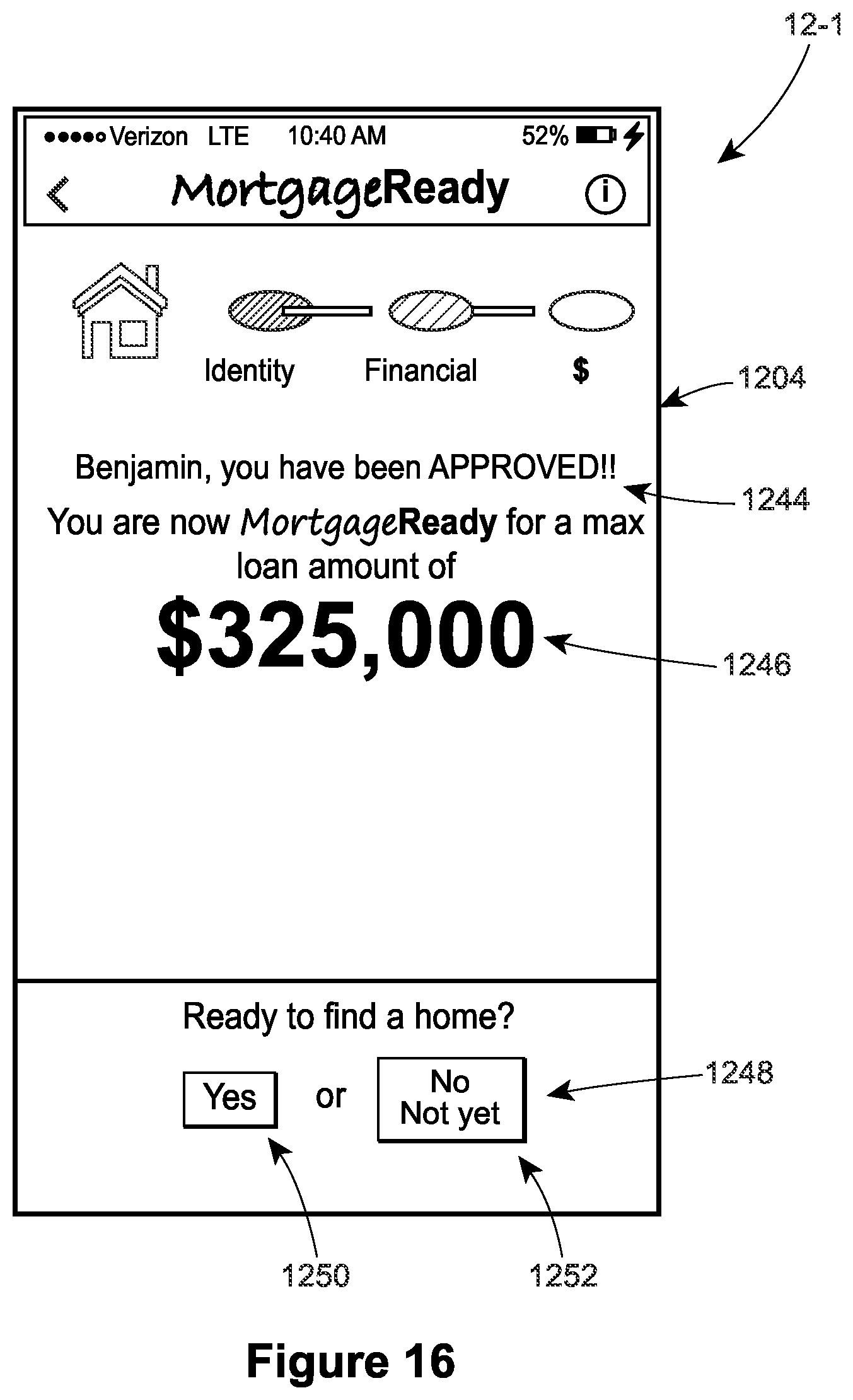 Patent US11776052 Figure 18 – Continuously monitoring and updating mortgage ready data