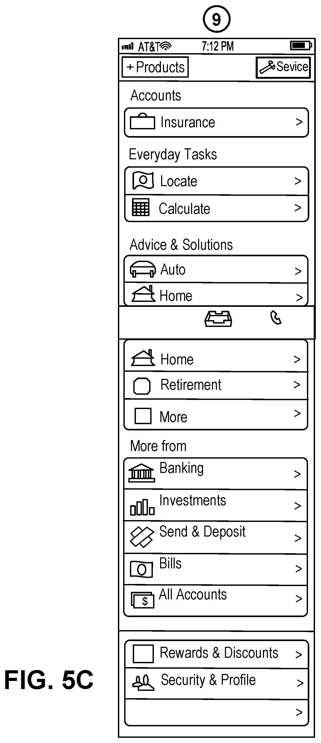 Patent US11776057 Figure 14 – Personalized navigation control items for an application