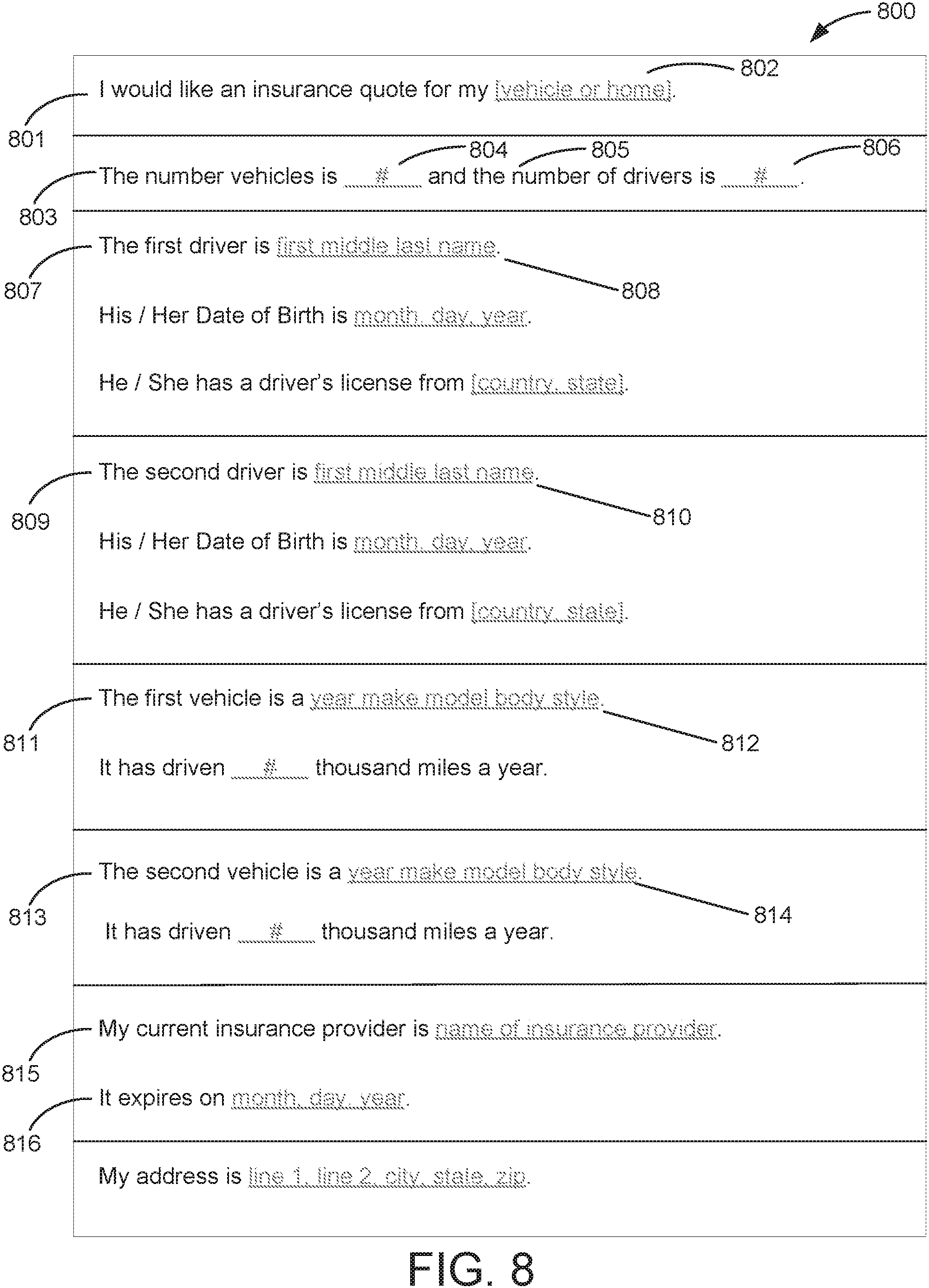 Patent US11776059 Figure 8 – Voice analysis systems and methods for processing digital sound data over a communications network