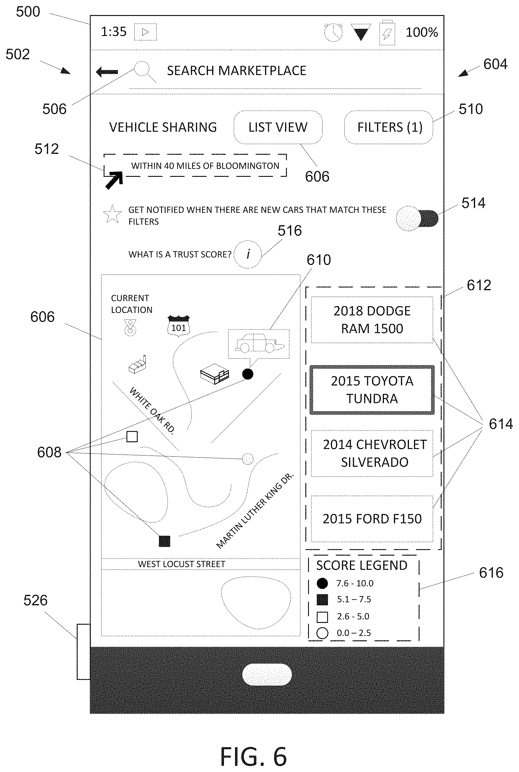 Patent US11776062 Figure 6 – Systems and methods for electronically matching online user profiles