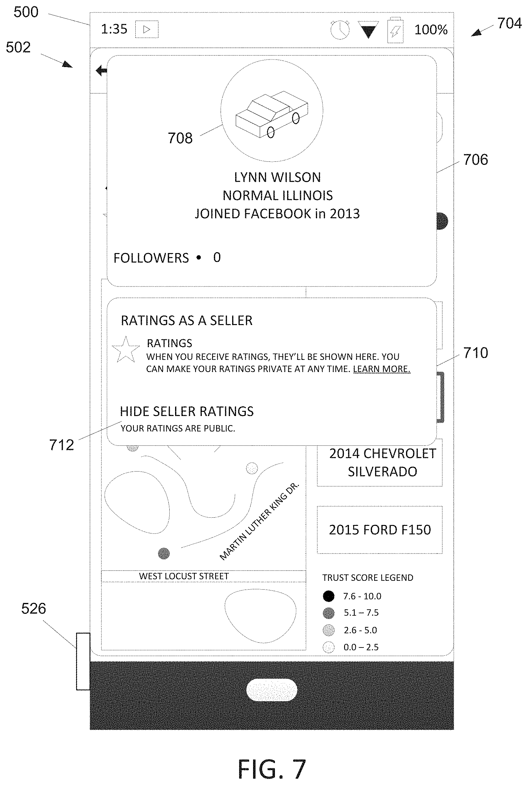 Patent US11776062 Figure 7 – Systems and methods for electronically matching online user profiles