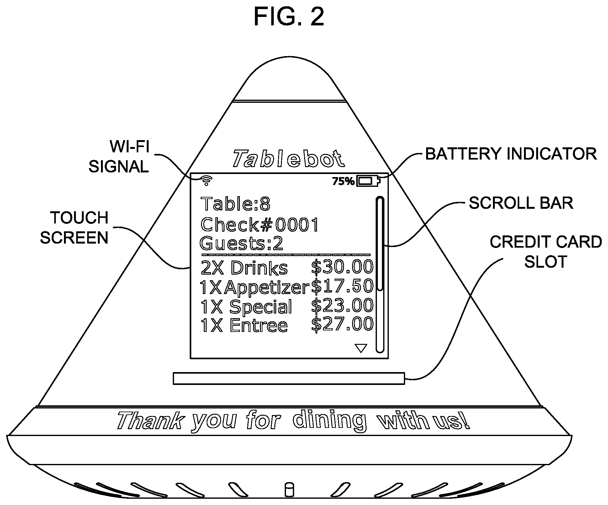 Patent US11776074 Figure 2 – Tablebot