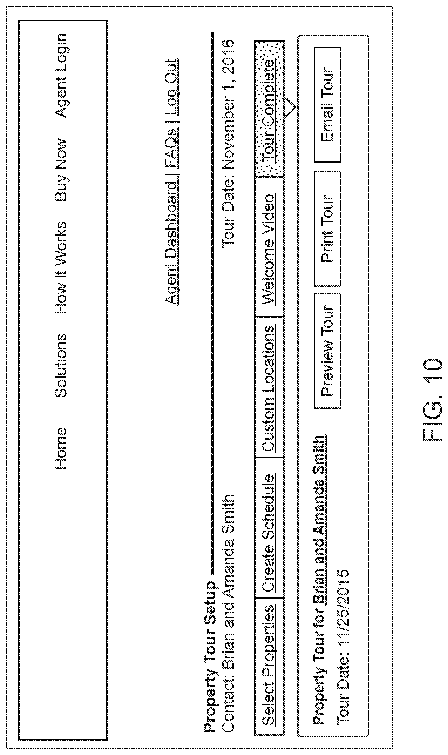 Patent US11776077 Figure 9 – Property tour management system