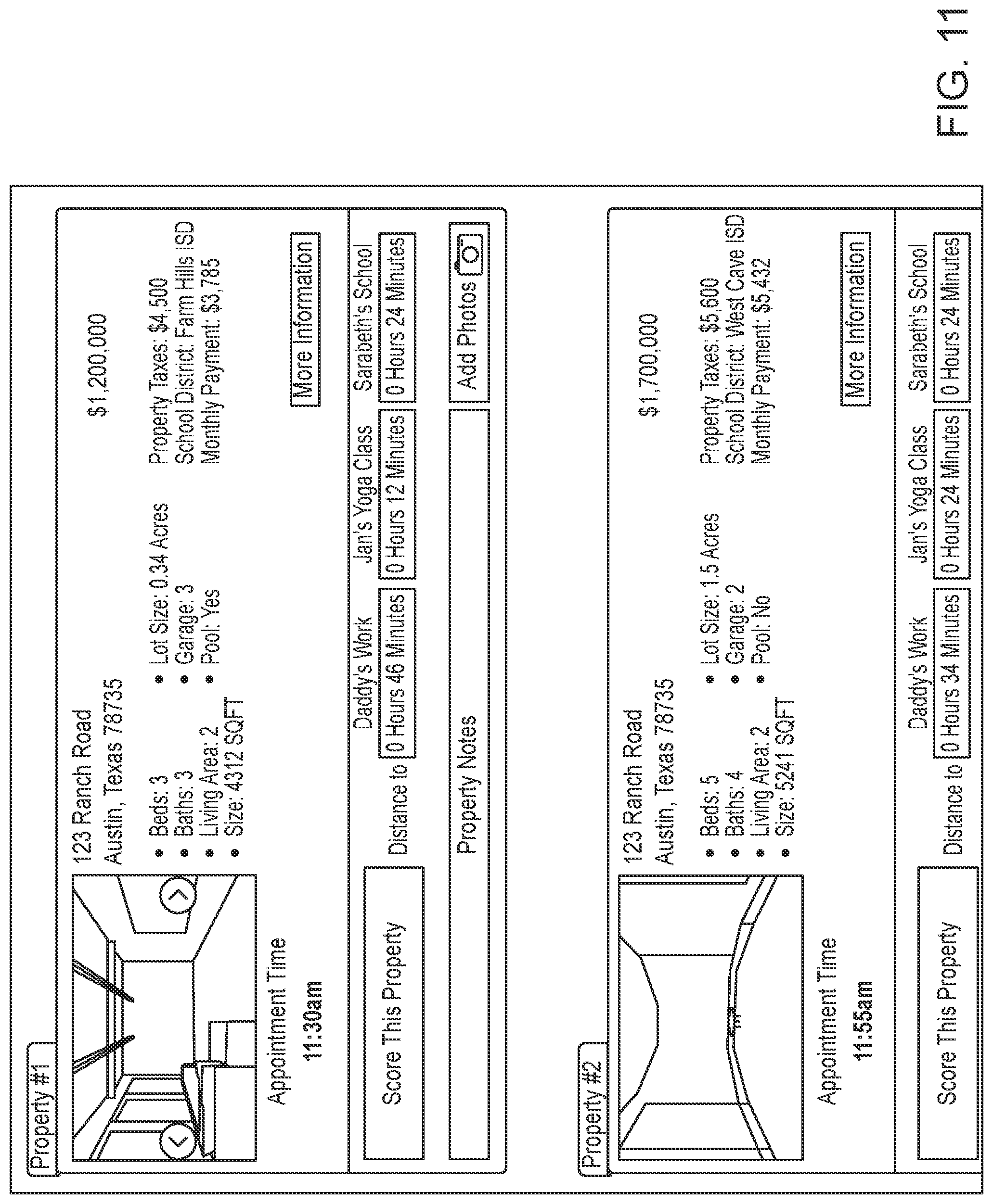 Patent US11776077 Figure 10 – Property tour management system