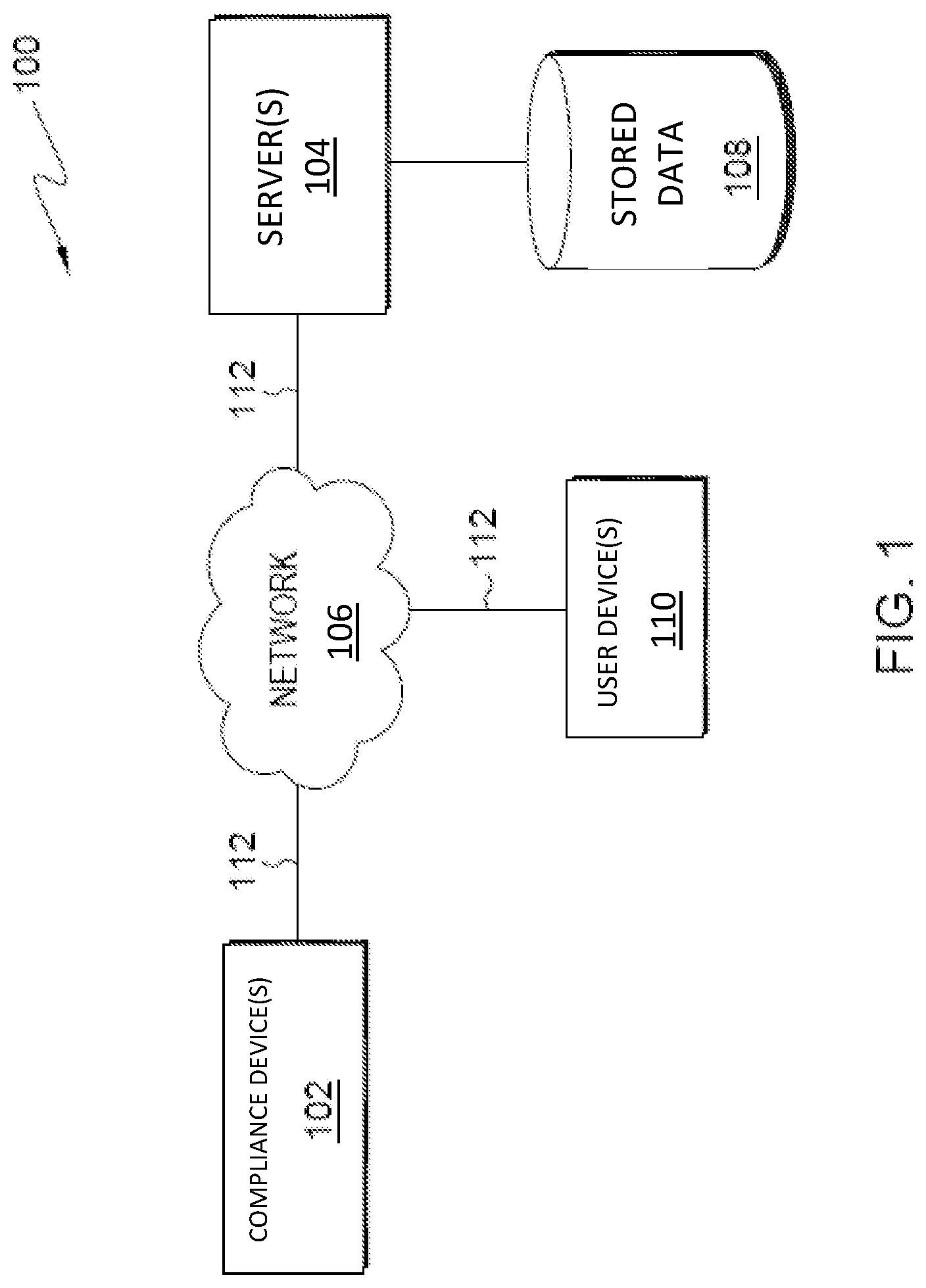 Patent US11776082 — Health and safety compliance system, methods, and products — Figure 1