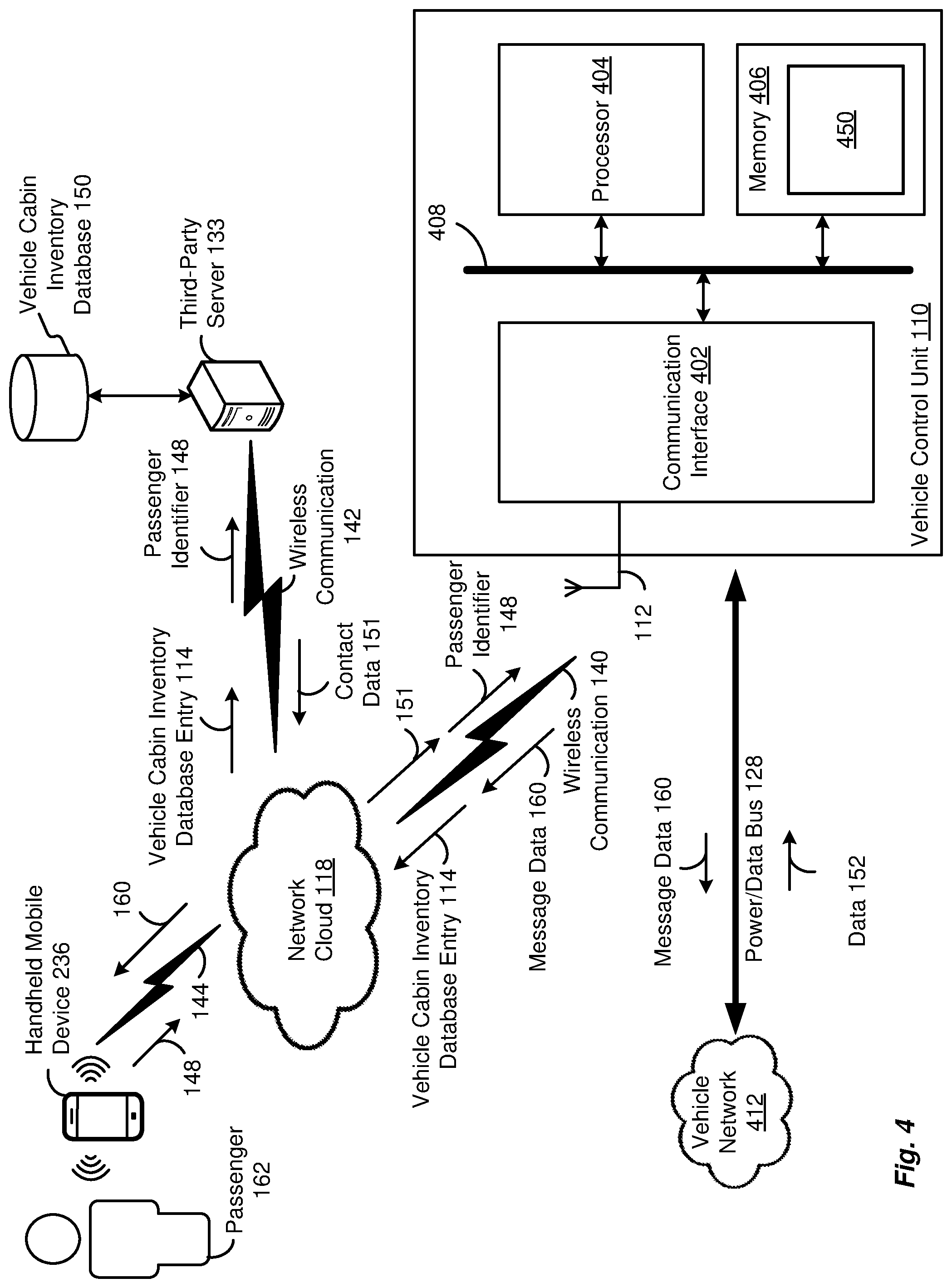 Patent US11776083 Figure 4 – Passenger-related item loss mitigation